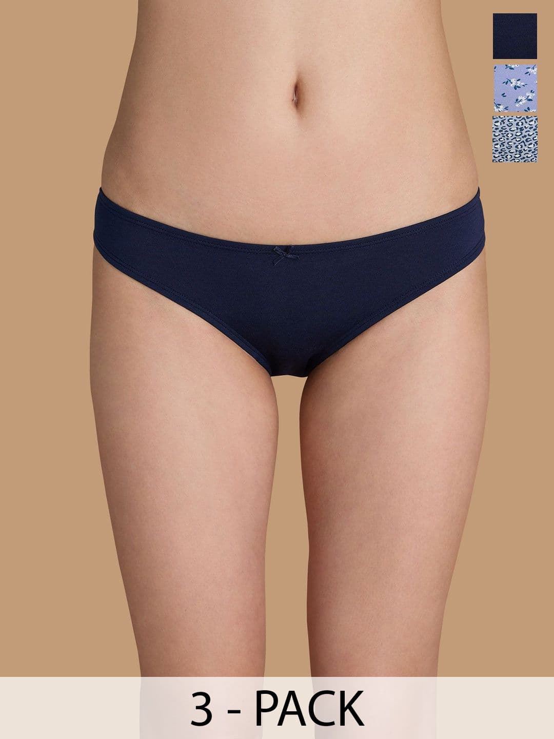 Nykd Pack Of 3 Women Mid Rise Bikini Briefs - view 1
