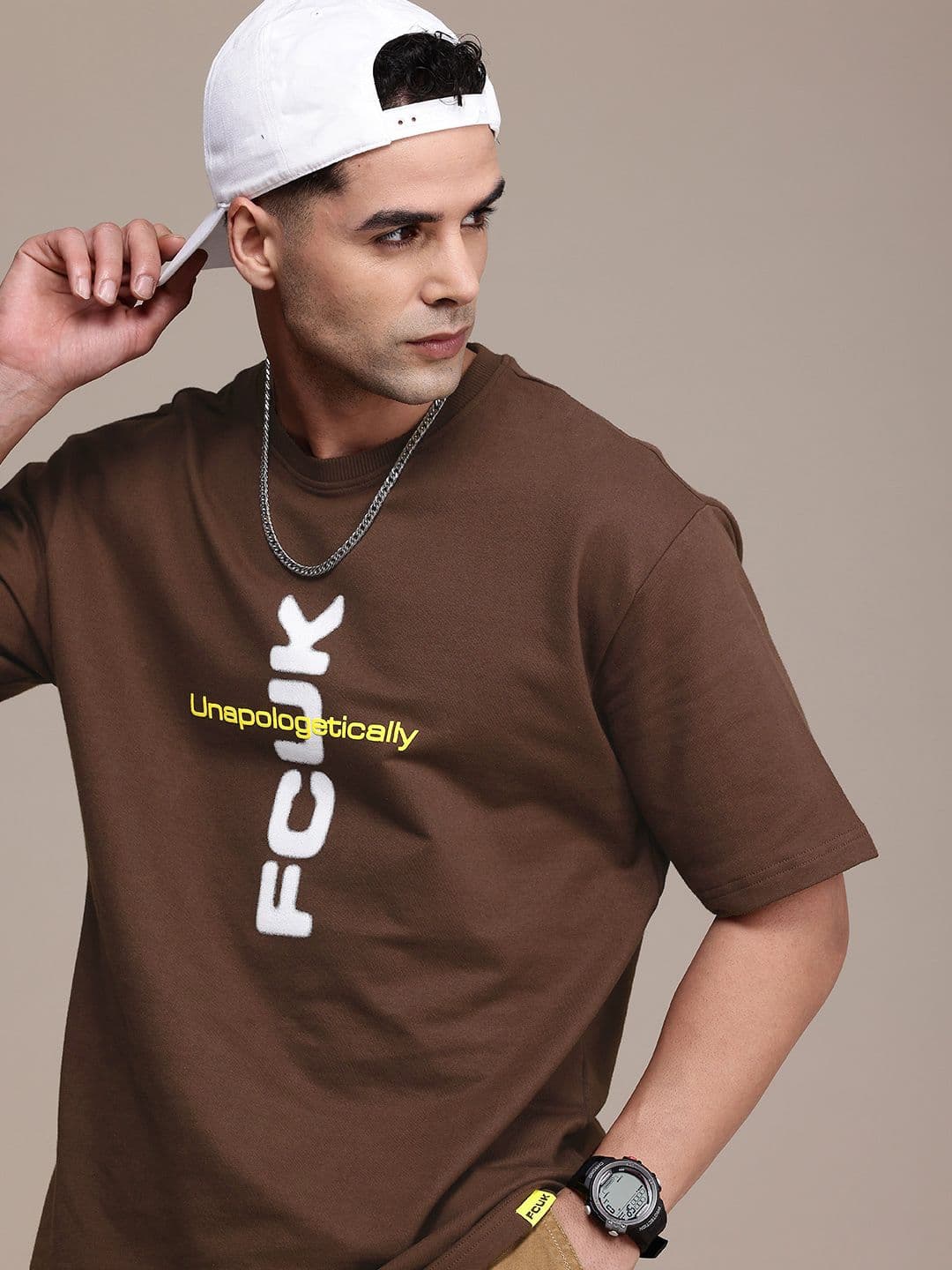 FCUK Men Typography Printed Pure Cotton Bio Finish T-shirt - view 1