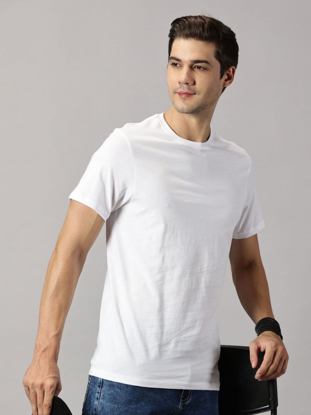 BLACK BUCK Men Essential Pure Pure Cotton Solid Crew Neck T-shirt - view 1