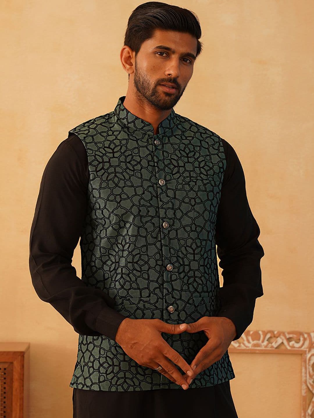 Jompers Embroidered Nehru Jackets - view 1