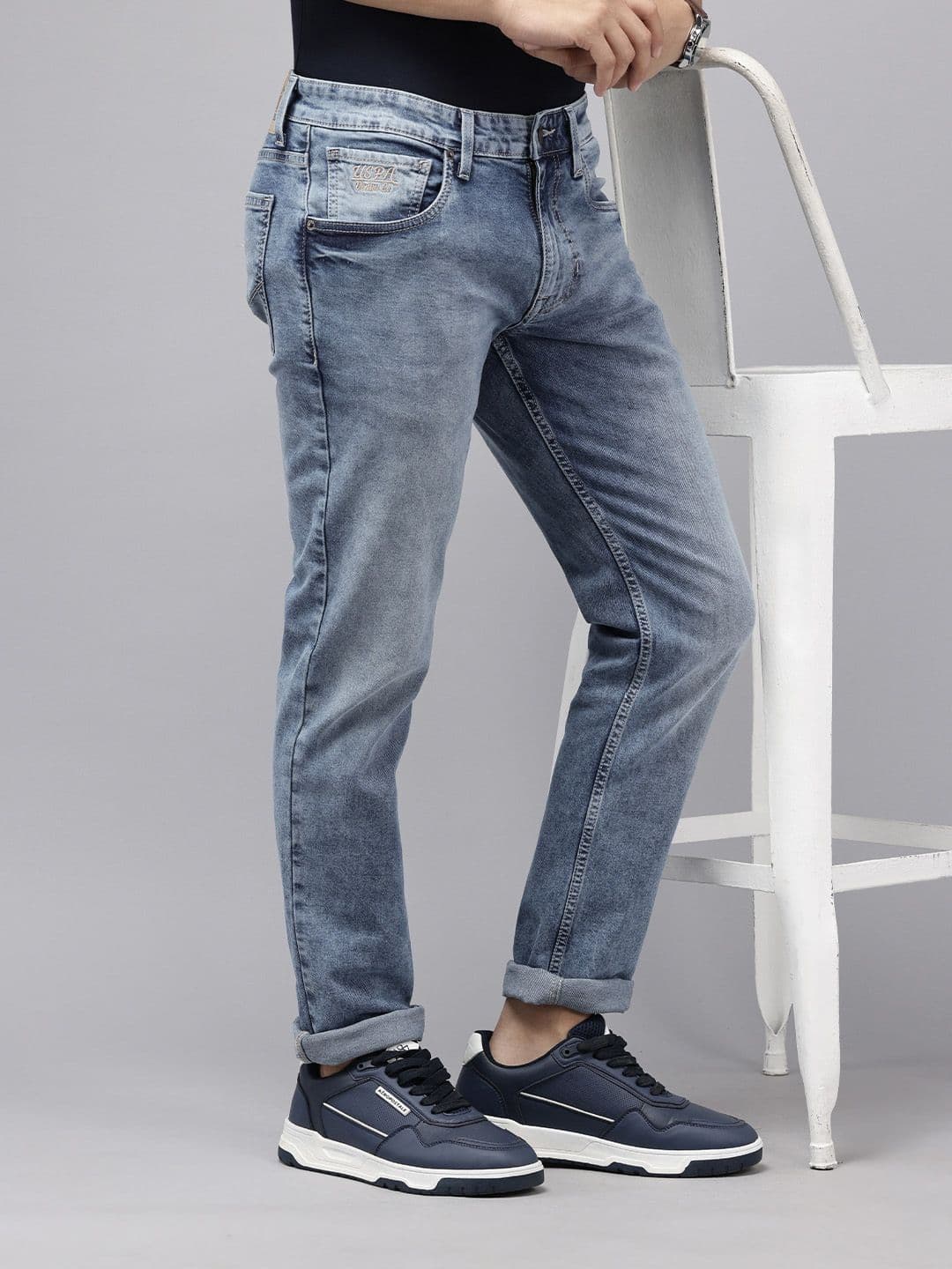 U.S. Polo Assn. Denim Co. Men Brandon Slim Tapered Fit Light Fade Stretchable Jeans - view 1