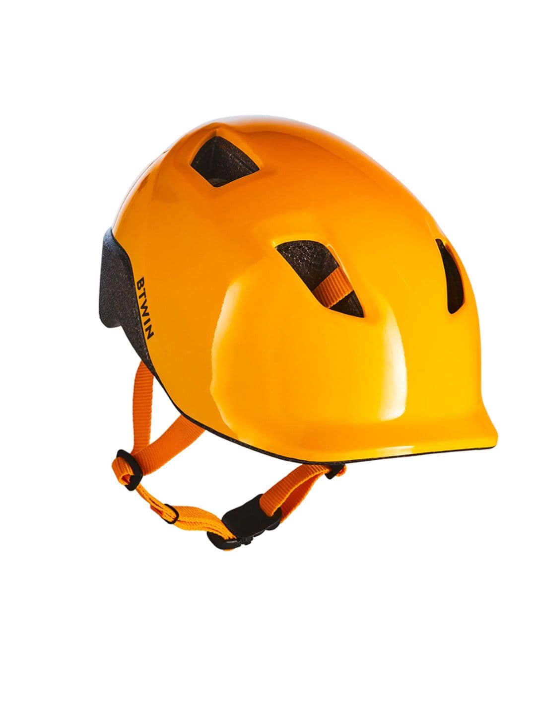 Decathlon BTWIN - Kids Yellow Open Face Cycling Helmet - view 1