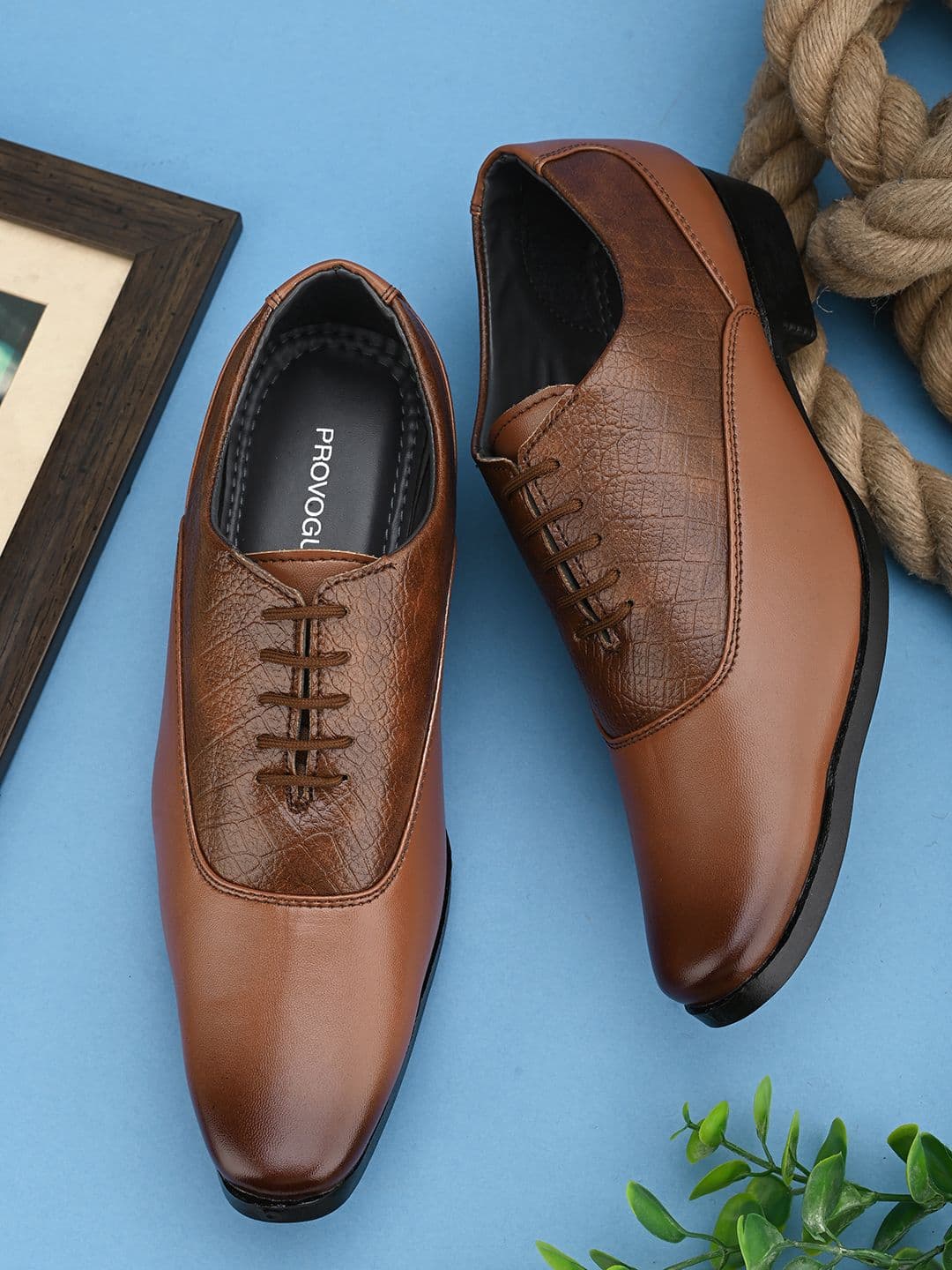 Provogue Men Textured Formal Derby Shoes - view 1
