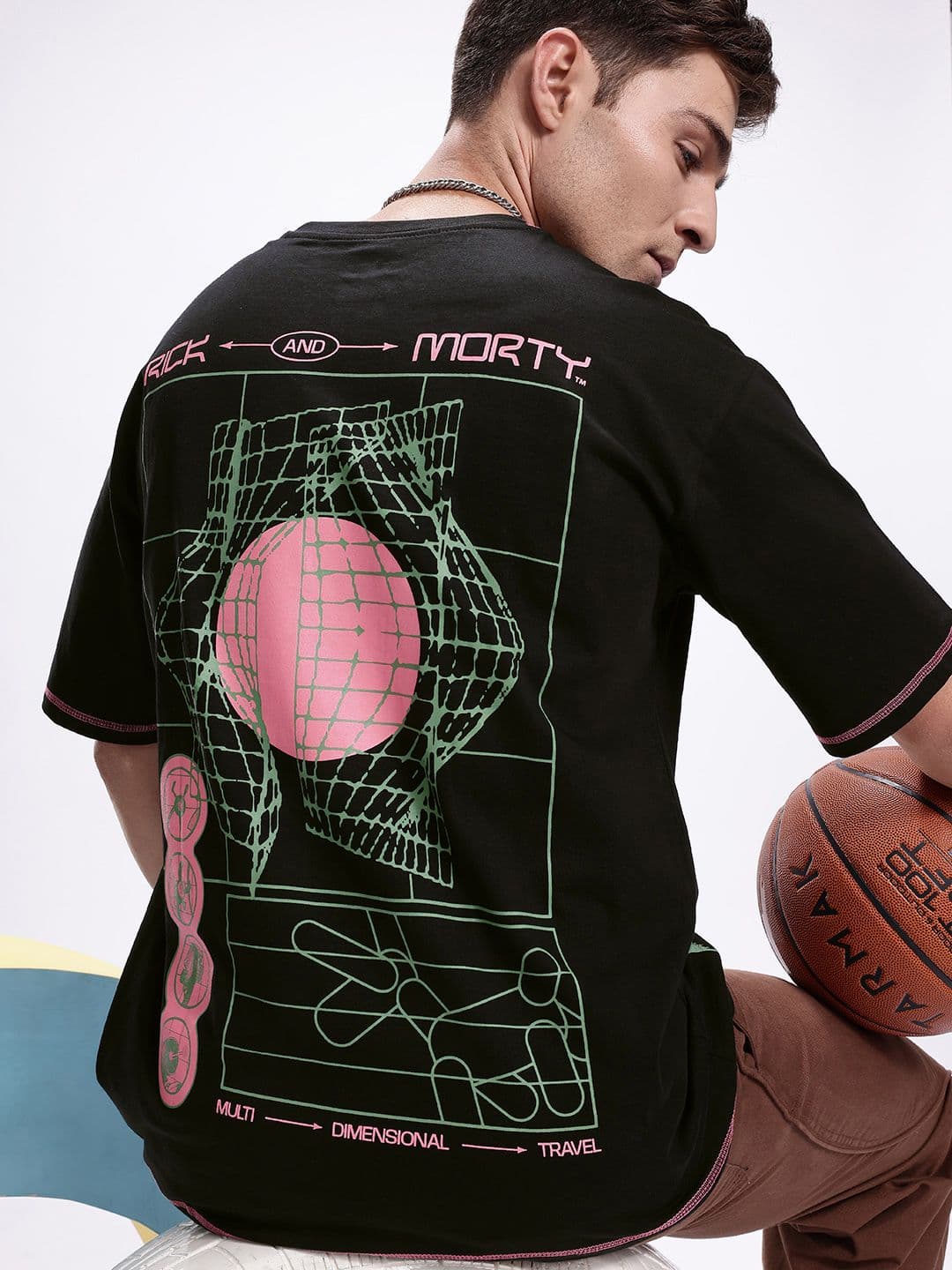 Kook N Keech Oversized Fit Rick & Morty Graphic Printed Pure Cotton T-shirt - view 1