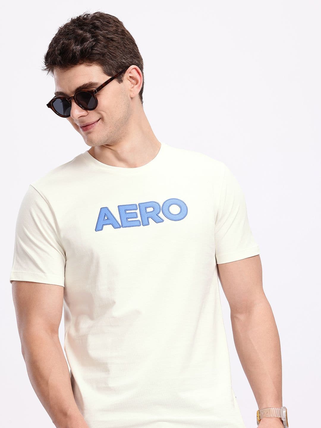 Aeropostale Brand Logo Printed Pure Cotton Regular Fit T-shirt - view 1