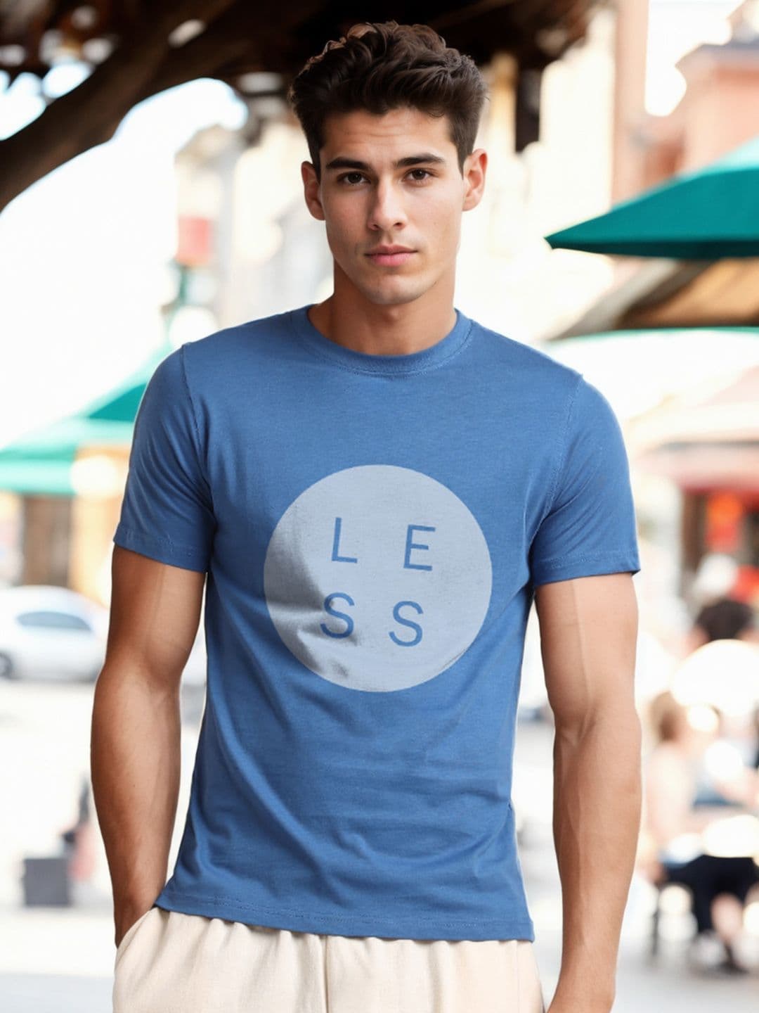 NOBERO Typography Printed Round Neck Cotton T-shirt - view 1
