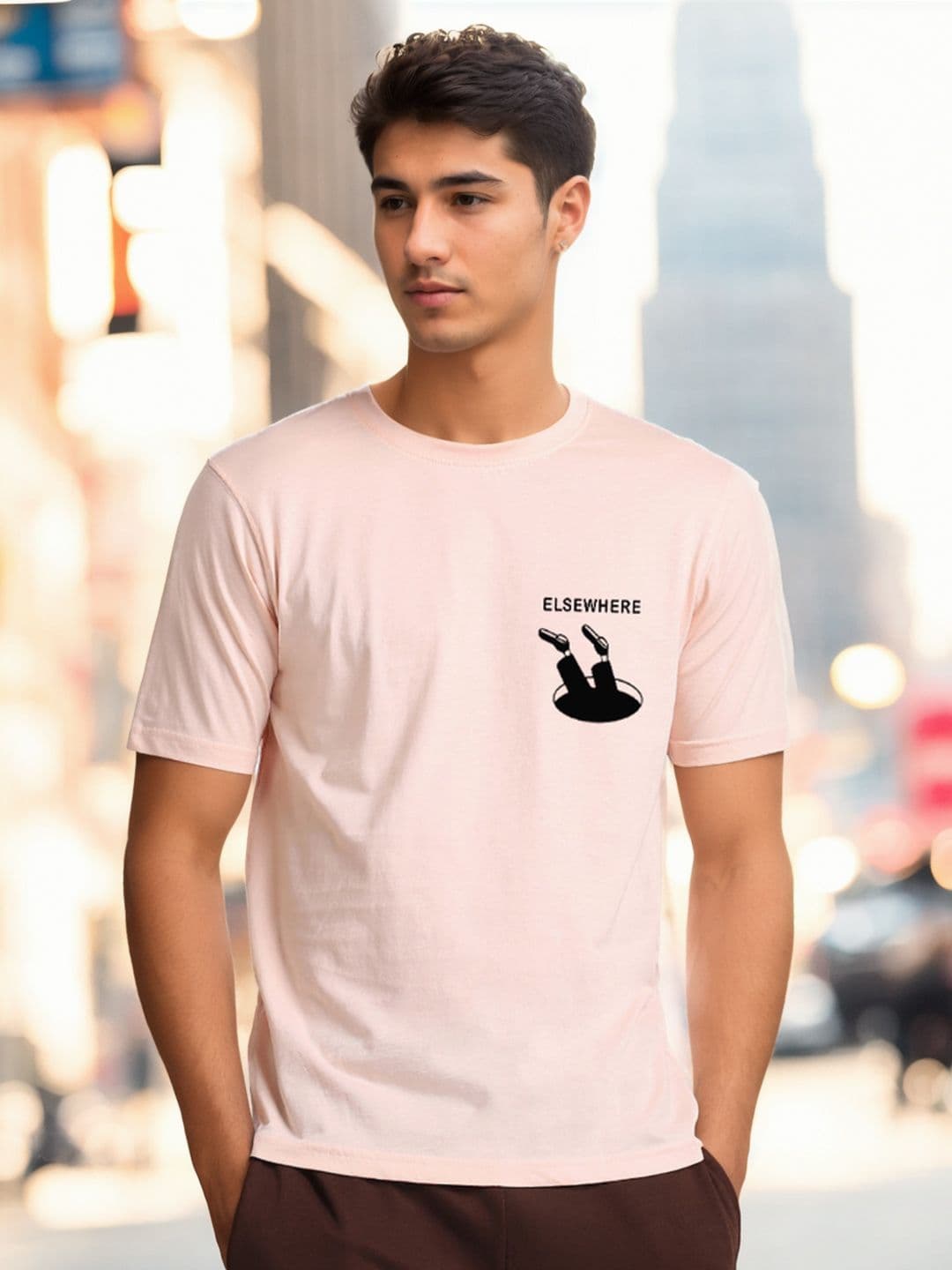 NOBERO Graphic Printed Round Neck Cotton T-shirt - view 1