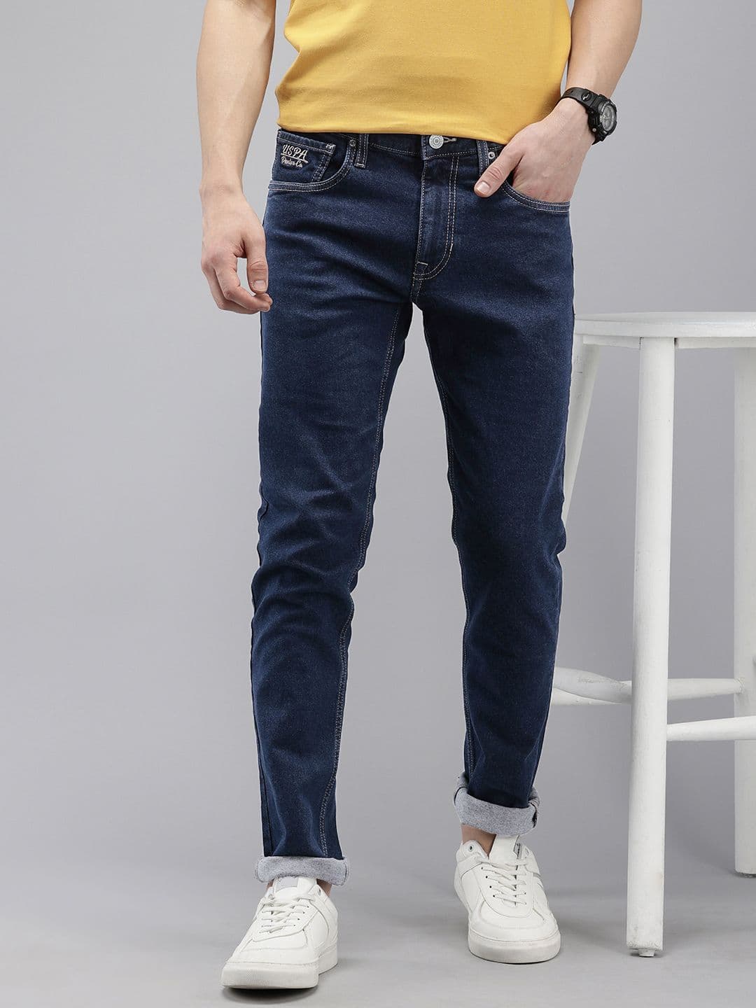 U.S. Polo Assn. Denim Co. Men Brandon Slim Tapered Fit Light Fade Stretchable Jeans - view 1