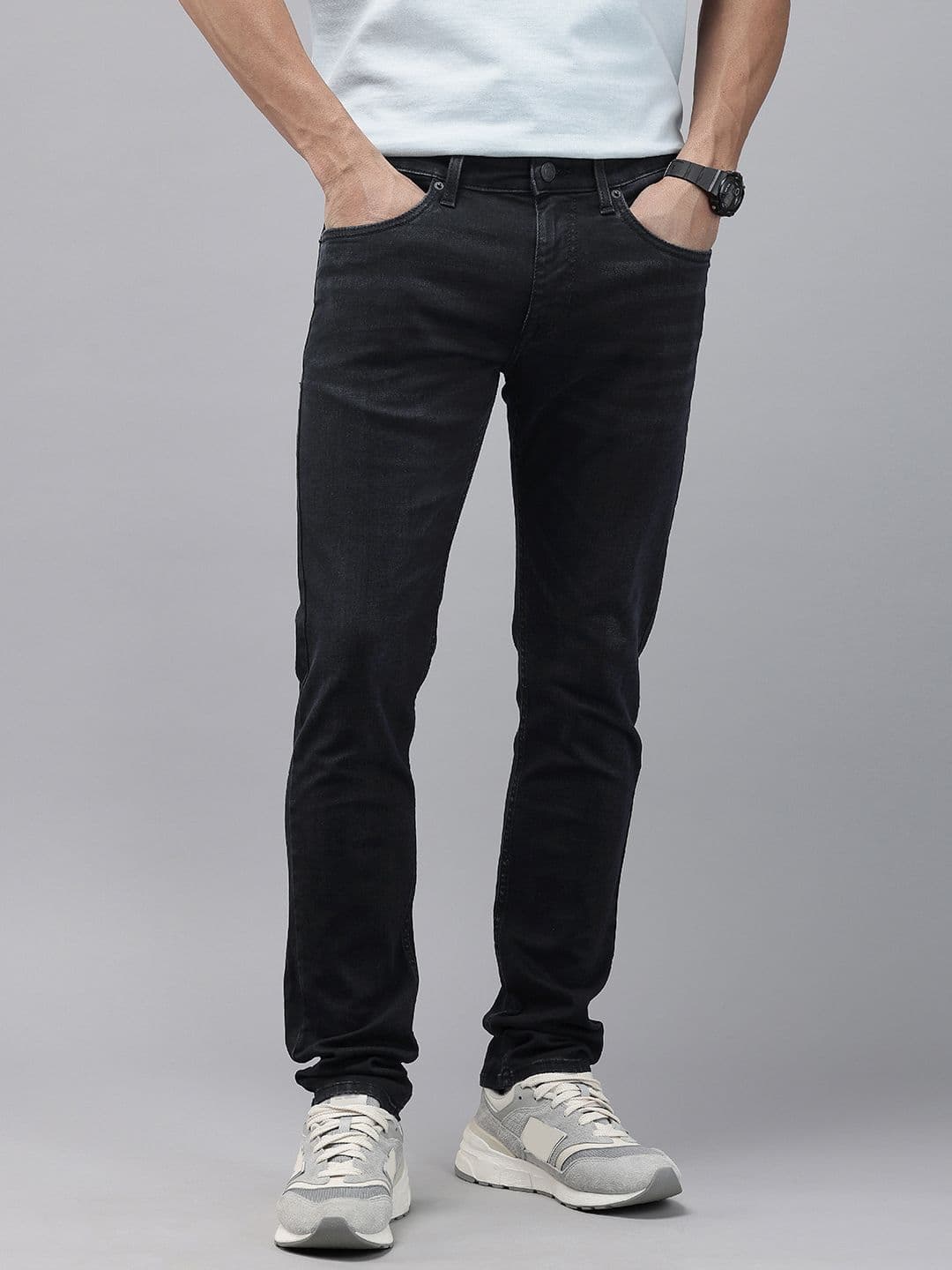 U.S. Polo Assn. Denim Co. Men Brandon Slim Tapered Fit Mid-Rise Stretchable Jeans - view 1