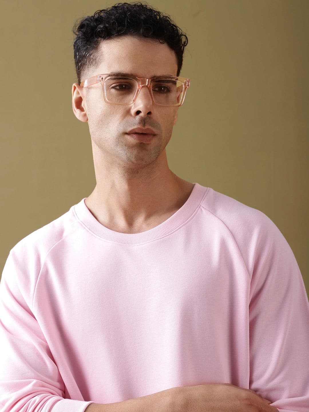 DILLINGER Men Oversized Ultra Soft Drapey Cotton Long Sleeve Crew Raglan T-Shirt - view 1