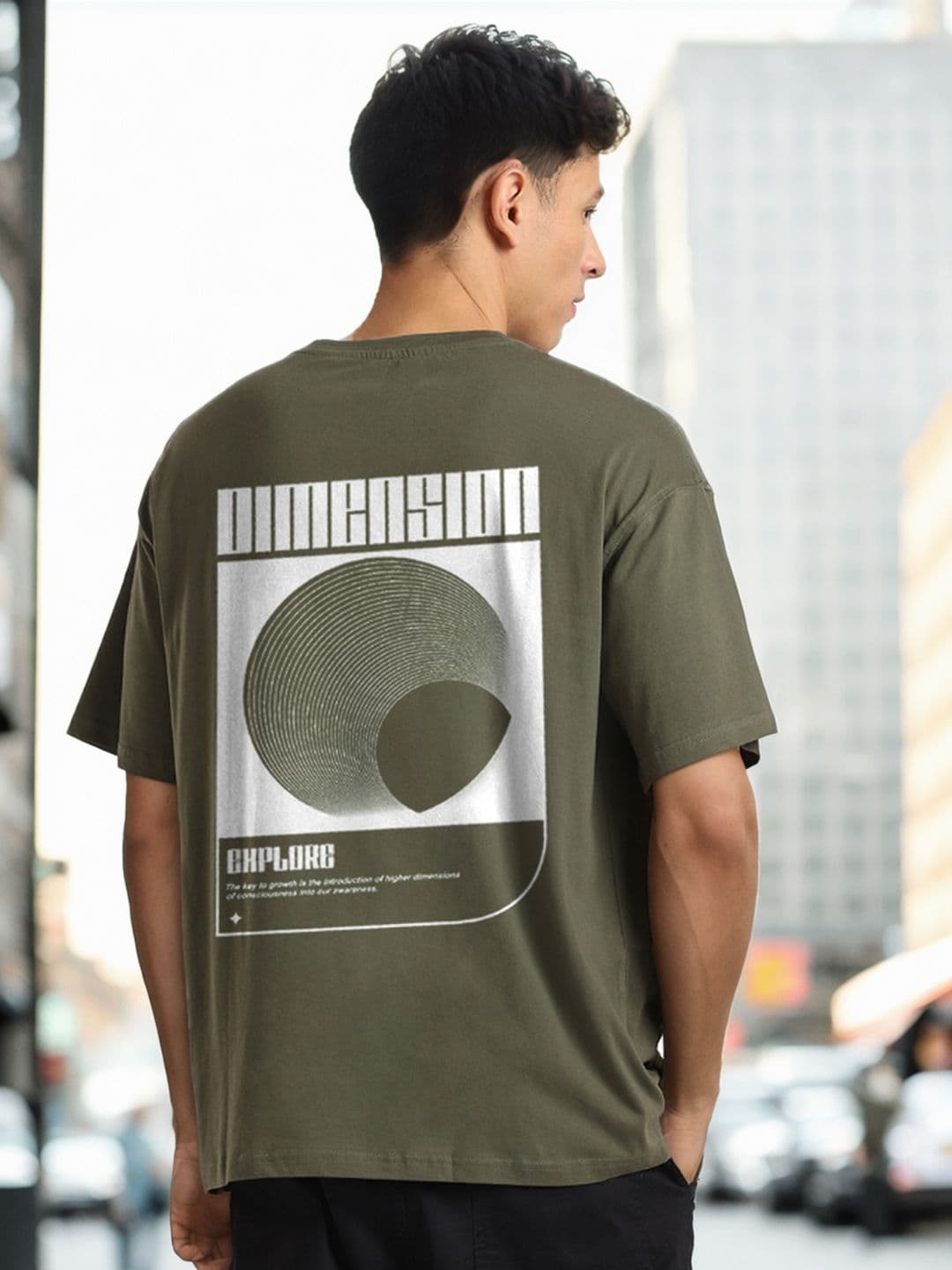 NOBERO Men Oversized Graphic Printed Cotton T-shirt - view 1