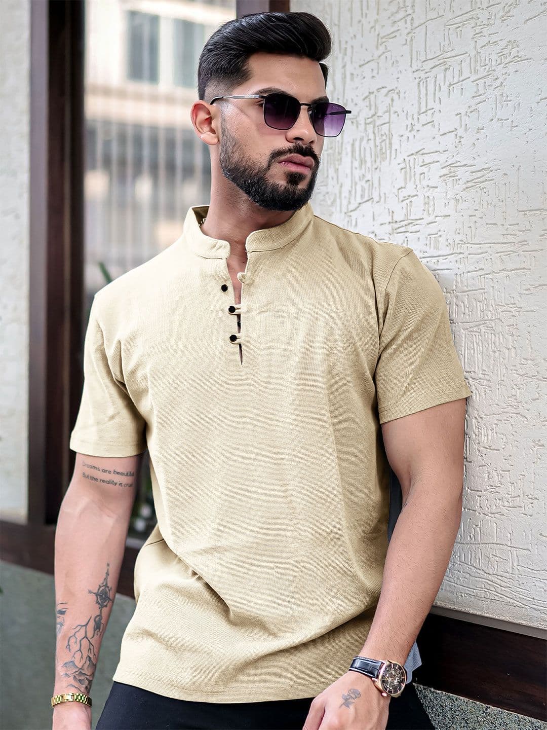 Maniac Men Henley Neck Pockets T-shirt - view 1