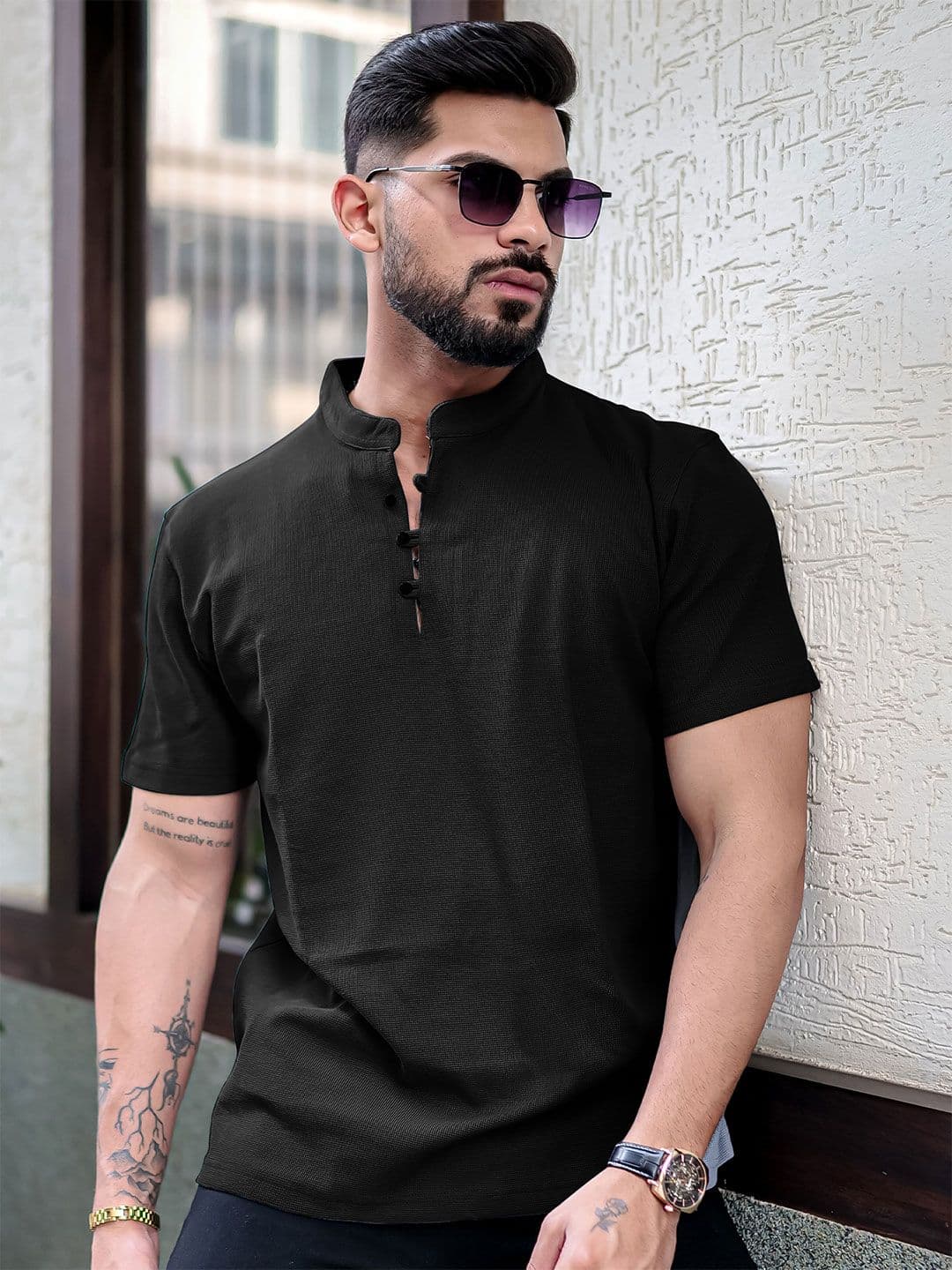 Maniac Men Henley Neck Pockets T-shirt - view 1