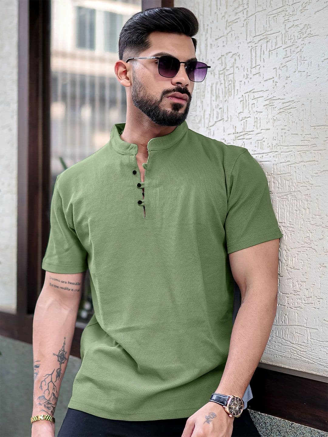 Maniac Men Henley Neck Pockets T-shirt - view 1