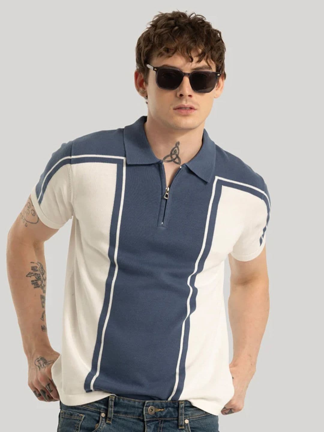 Snitch Niels Colourblocked Polo T-Shirts - view 1
