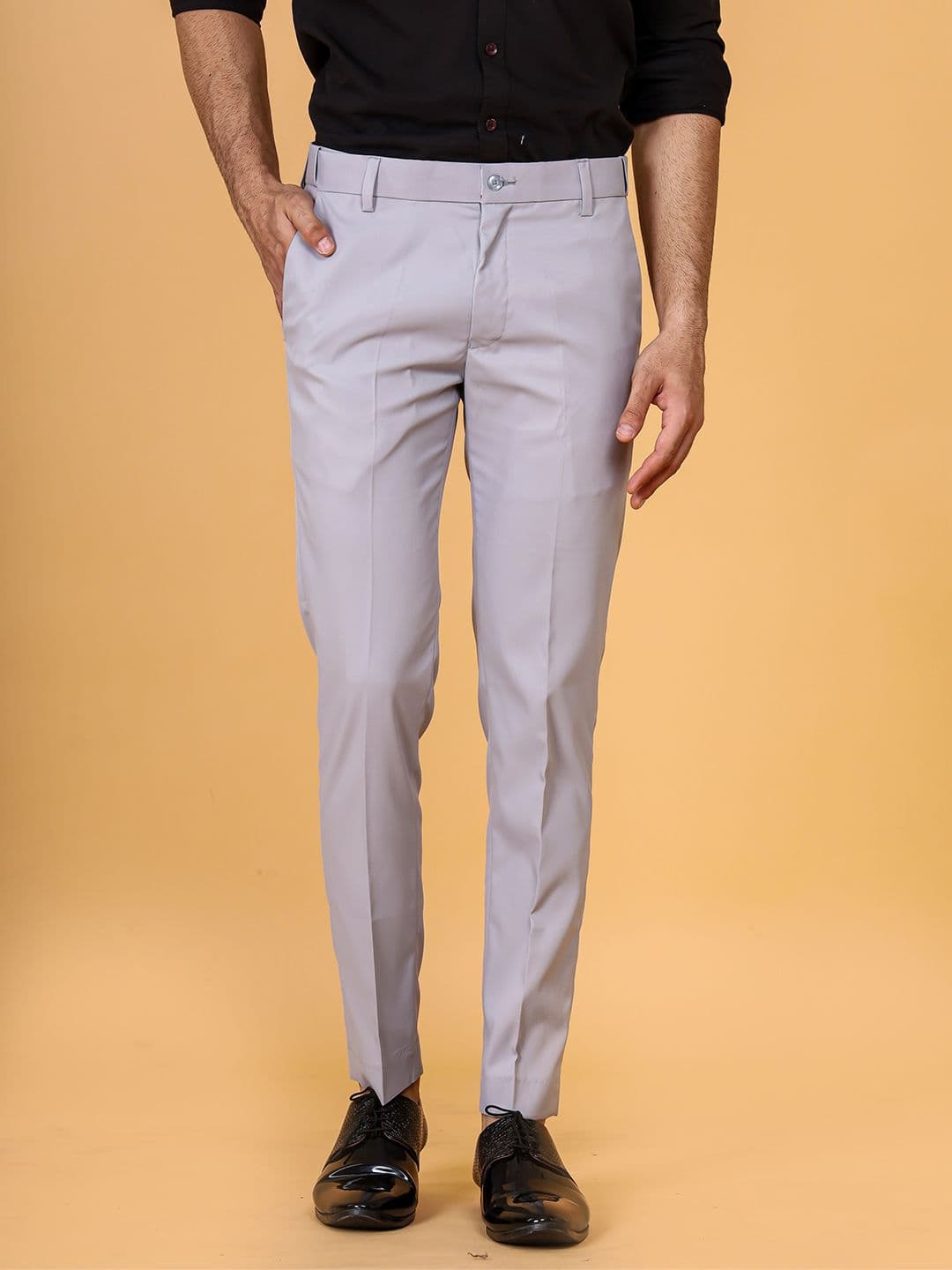 el cielo Men Smart Slim Fit Easy Wash Trousers - view 1