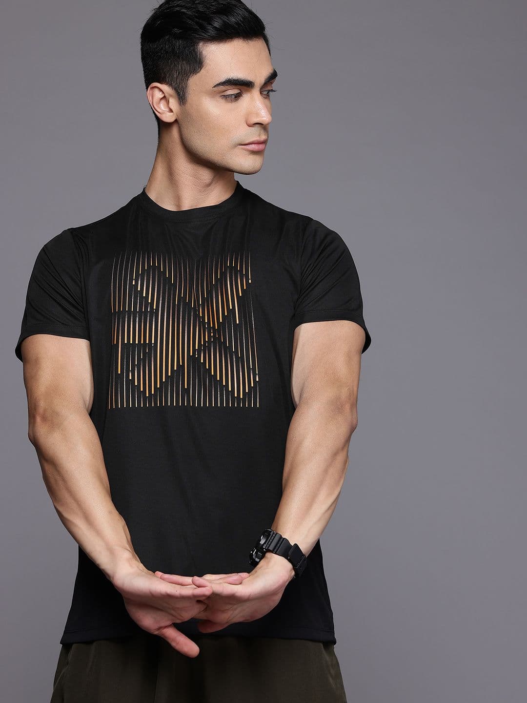 HRX by Hrithik Roshan Rapid Dry Printed Training T-Shirt - view 1