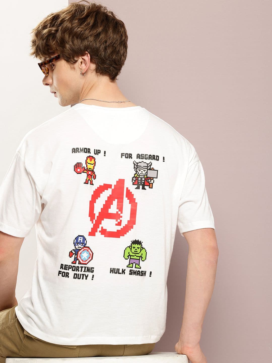 Kook N Keech Marvel Men Avengers Printed Drop-Shoulder Sleeves Pure Cotton T-shirt - view 1