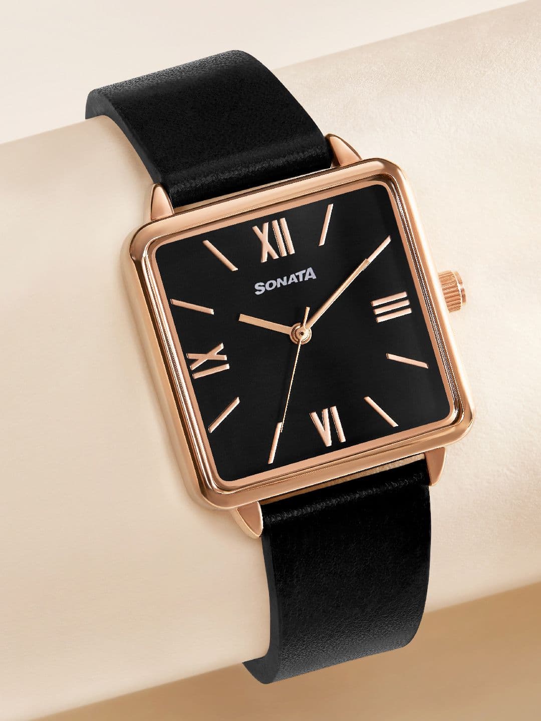Sonata Quartz Analog With Black Dial Watch For Women - Nt87068wl01 - view 1