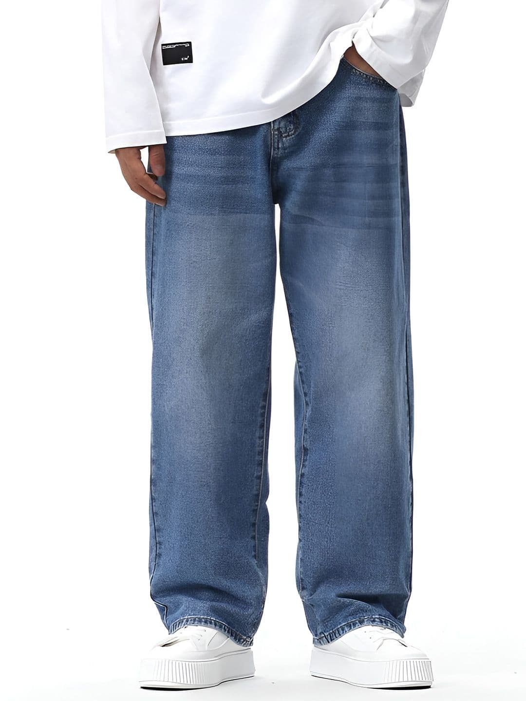 Ben Martin Men Jean Straight Fit High-Rise Light Fade Stretchable Jeans - view 1