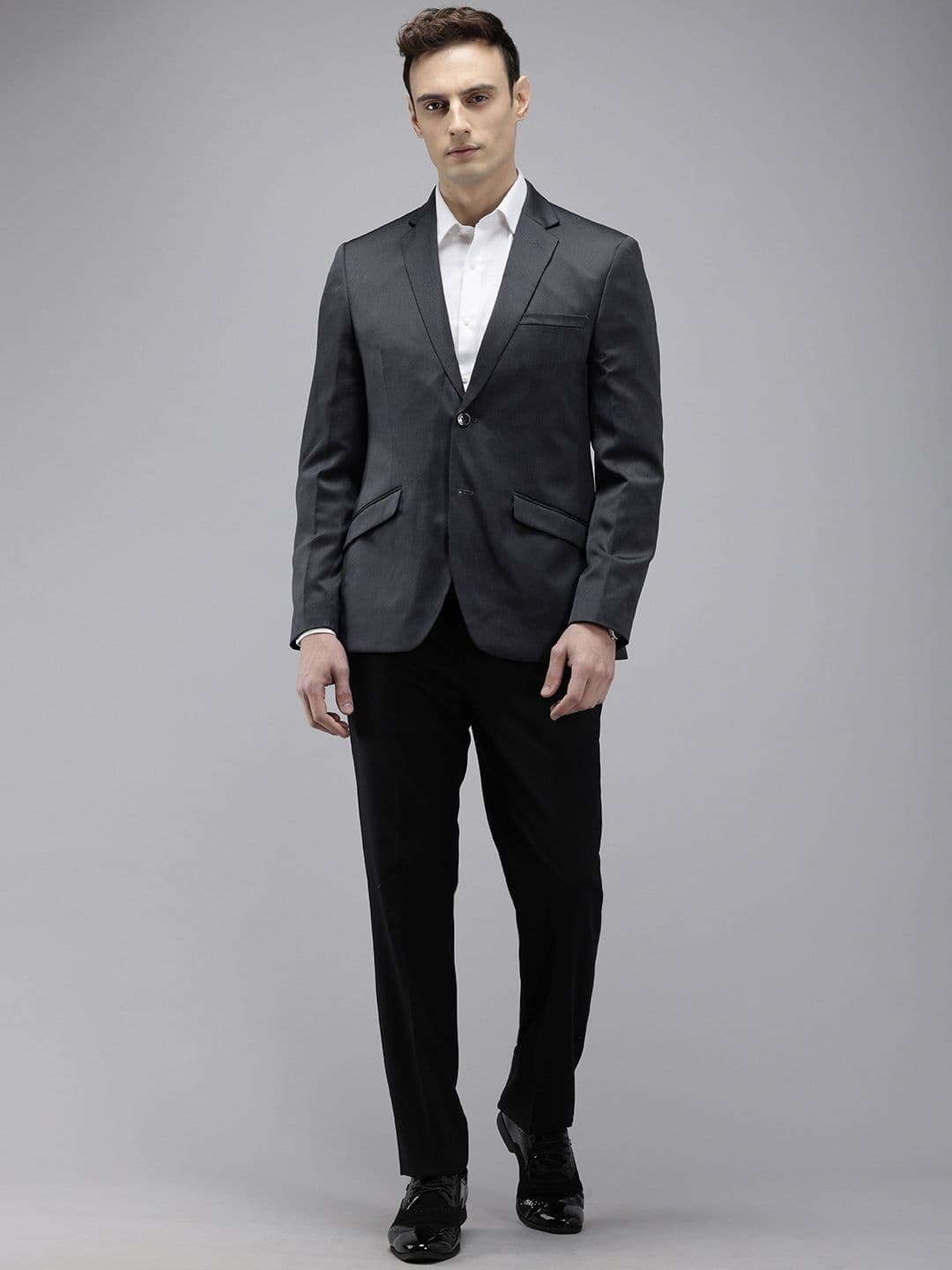 Park Avenue Self Design Textured Blazer With Trouser Party Suits - view 1