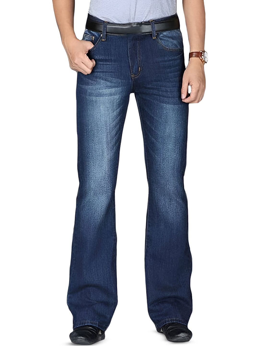 Ben Martin Men Jean Bootcut High-Rise Light Fade Stretchable Jeans - view 1