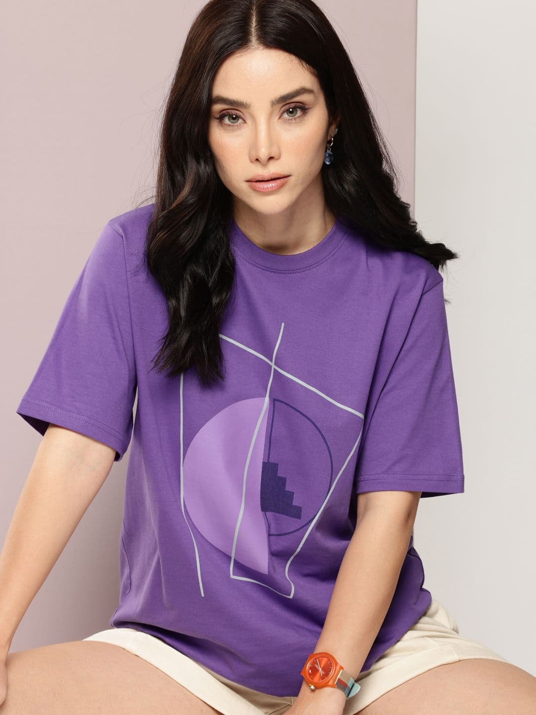 DILLINGER Printed Oversized Pure Cotton T-shirt - view 1