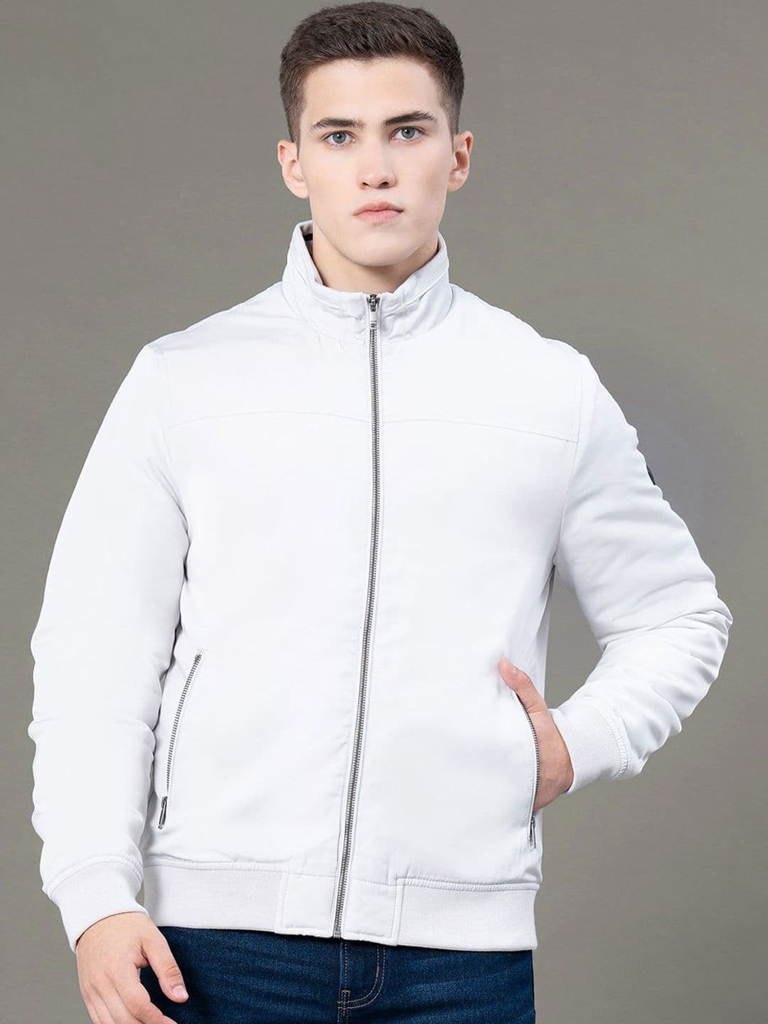 Red Tape Men Stand Collar Bomber Jacket - view 1