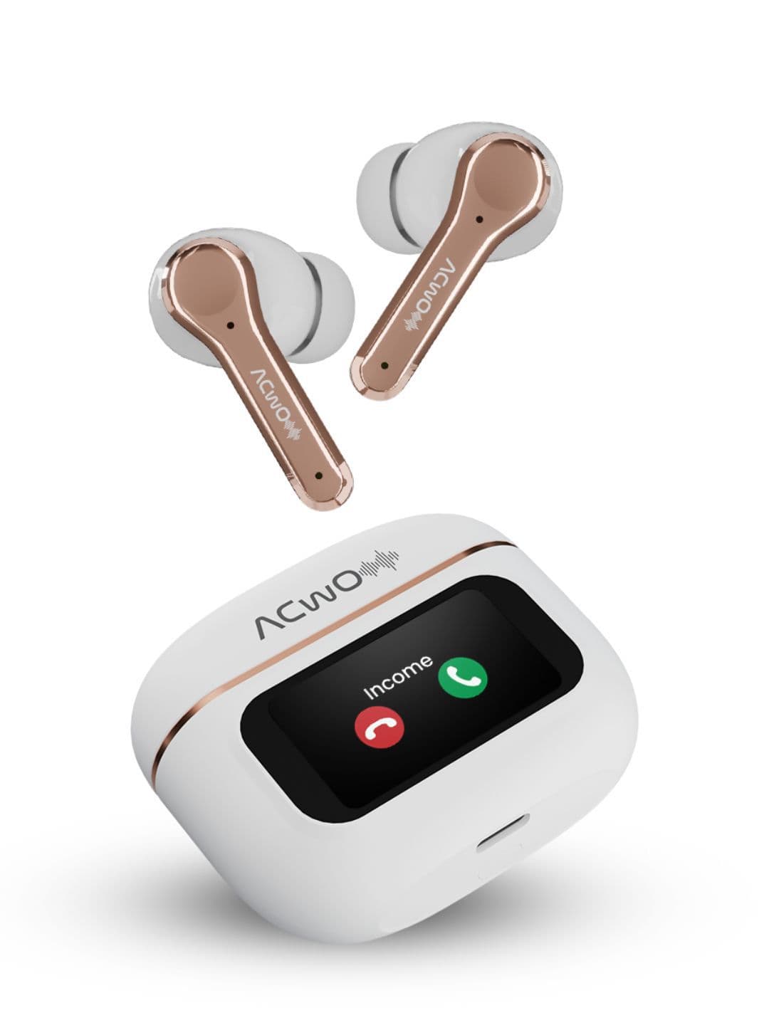 ACwO DwOTS Touch Platinum White TWS 1.45\" Smart Touch HD Display ANC Upto 32dB Earbuds - view 1