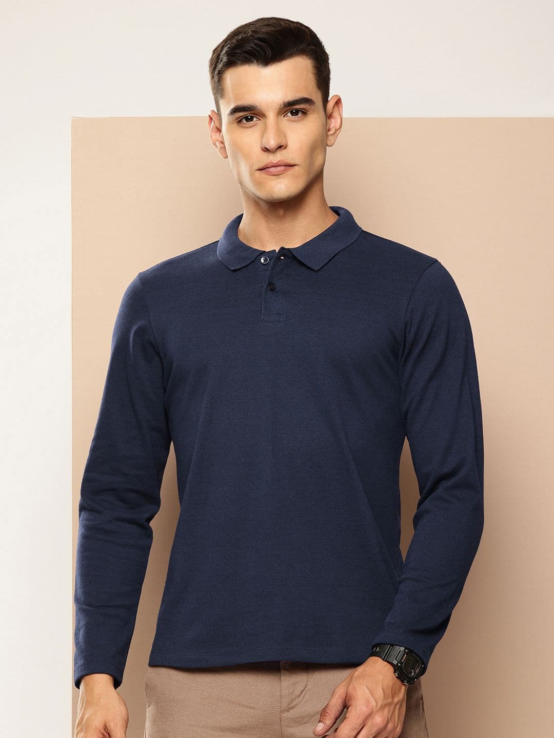 encore by INVICTUS Polo Collar Long Sleeves Regular T-shirt - view 1
