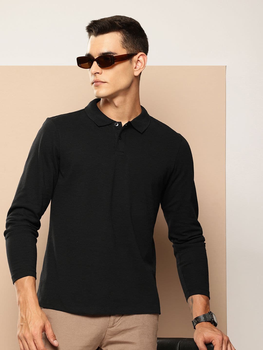 encore by INVICTUS Polo Collar Long Sleeves Regular T-shirt - view 1
