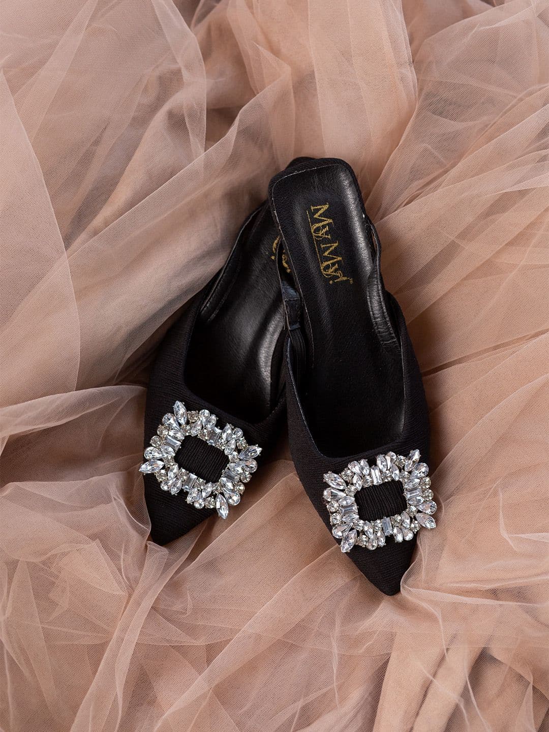 MyMy footwear Women Embellished Party Kitten Pumps - view 1
