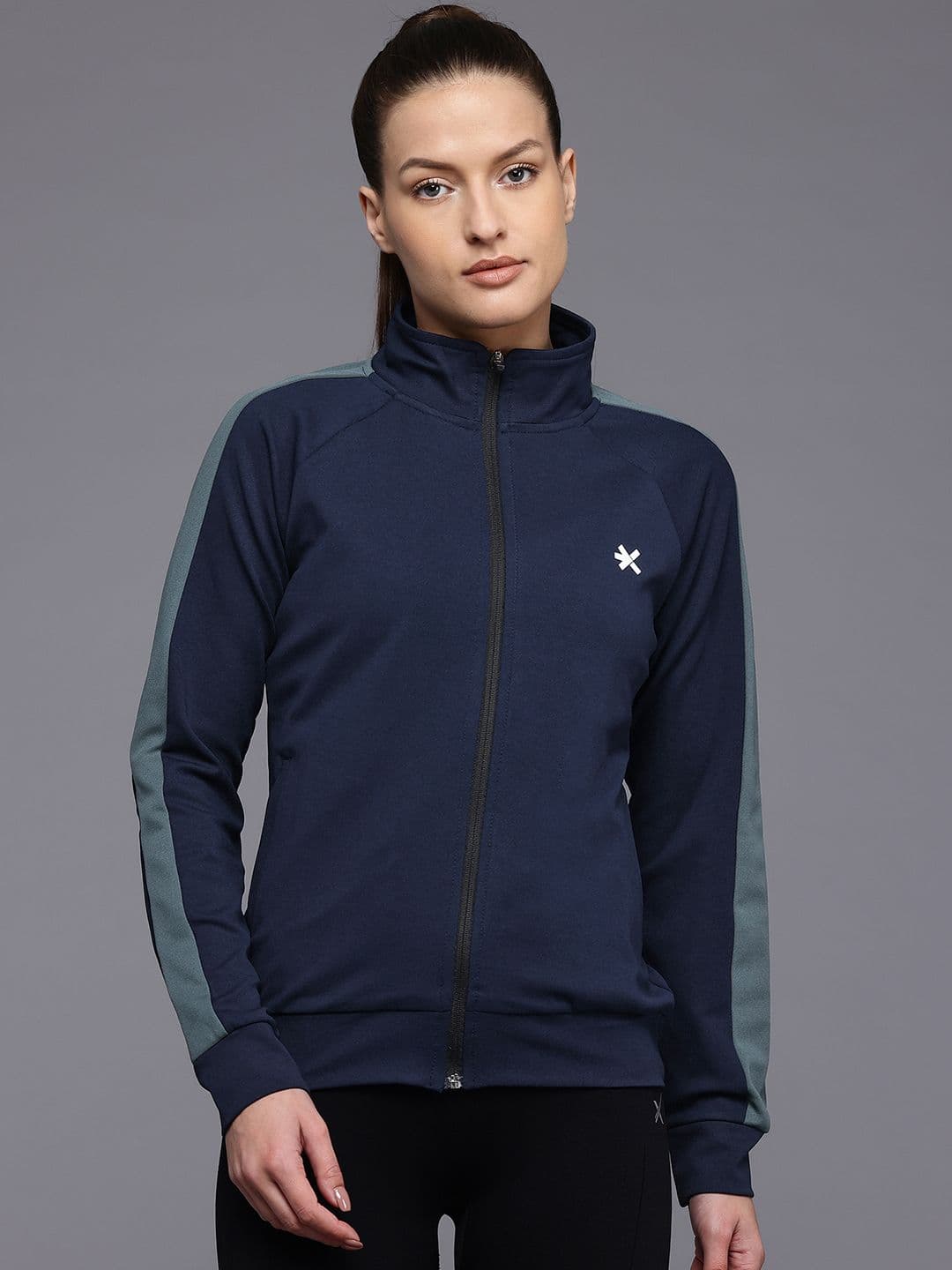 HRX by Hrithik Roshan Brand Logo Detail Colourblocked Rapid Dry Training Sporty Jacket - view 1