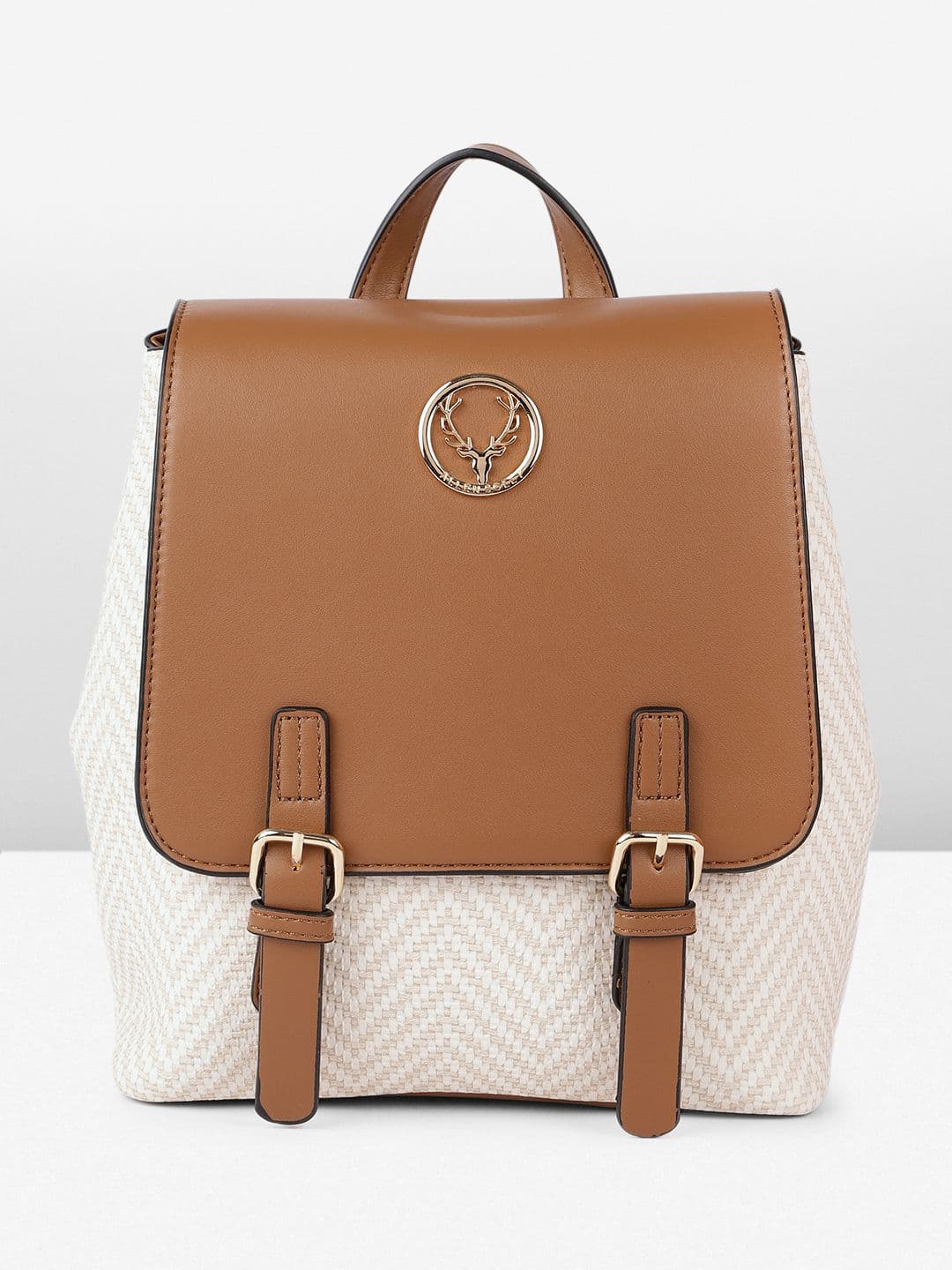 Allen Solly Women Herringbone Printed Backpack - view 1