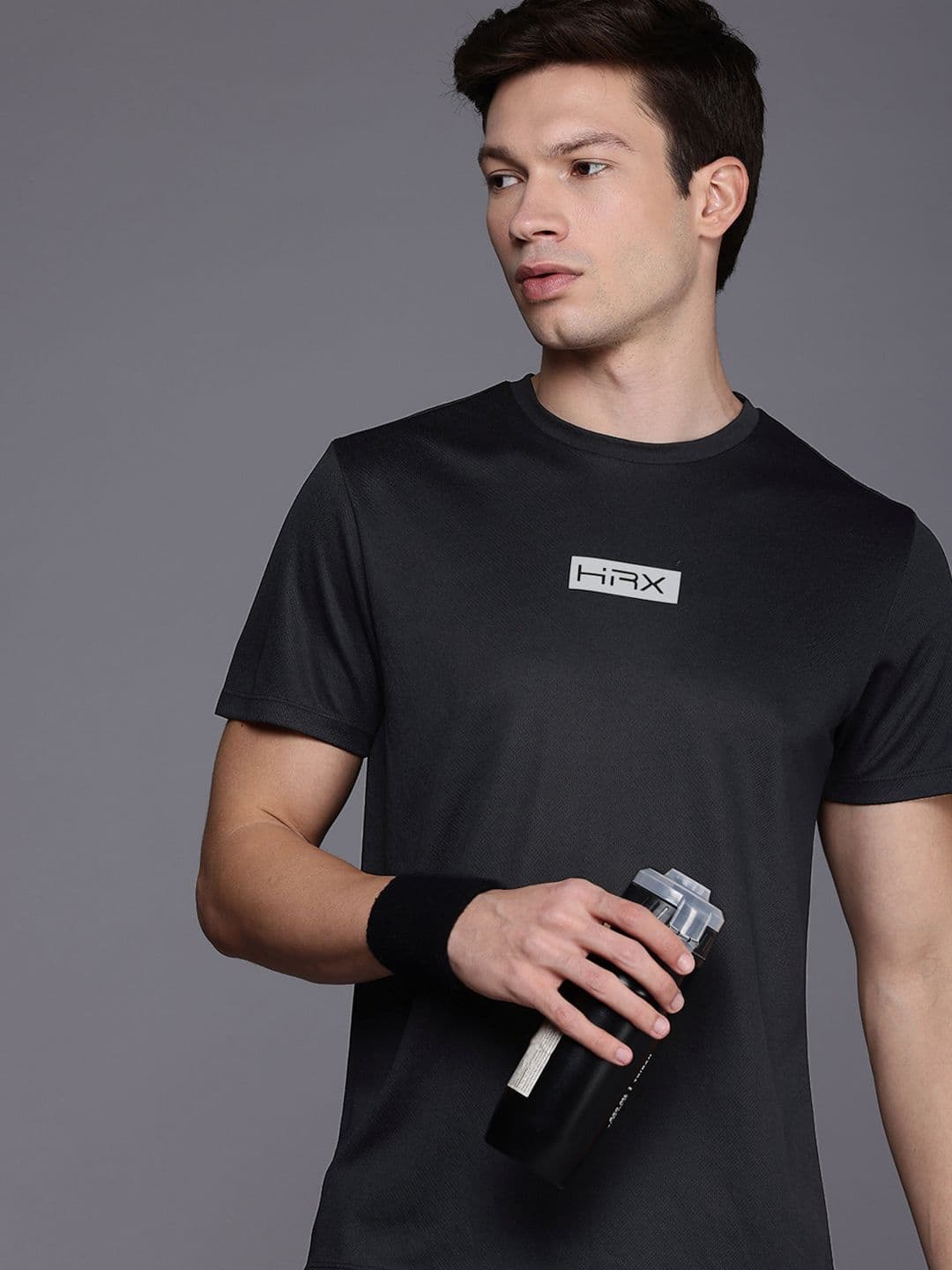 HRX by Hrithik Roshan Men Brand Logo Printed Rapid-Dry Training T-shirt - view 1