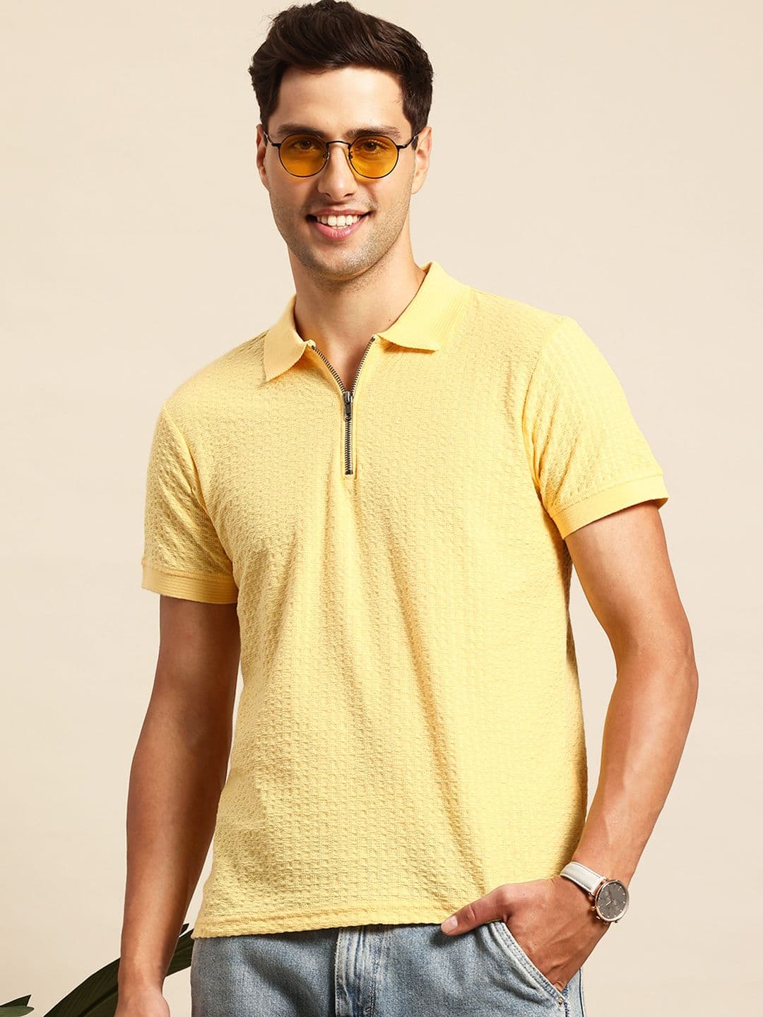 Mast & Harbour Men Polo Collar T-shirt - view 1