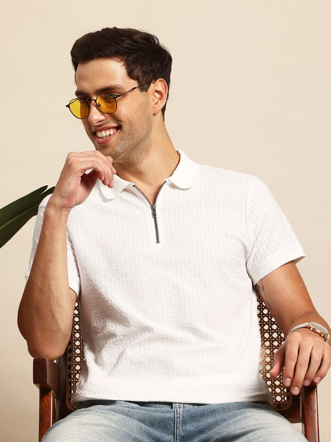 Mast & Harbour Men Polo Collar T-shirt - view 1