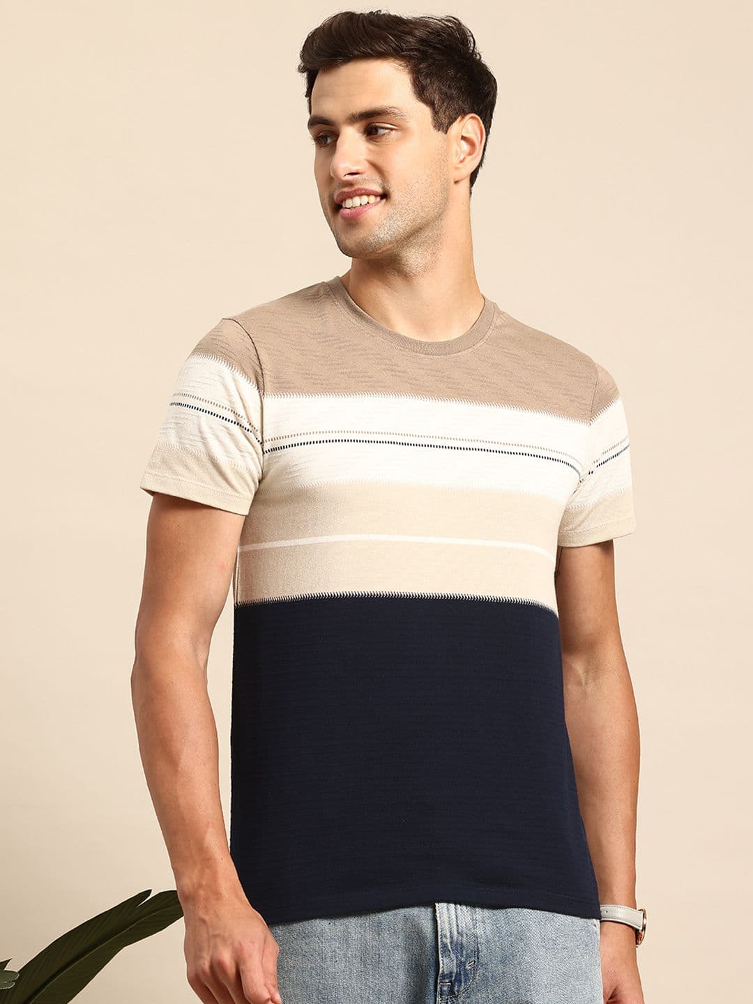Mast & Harbour Men Colourblocked T-shirt - view 1