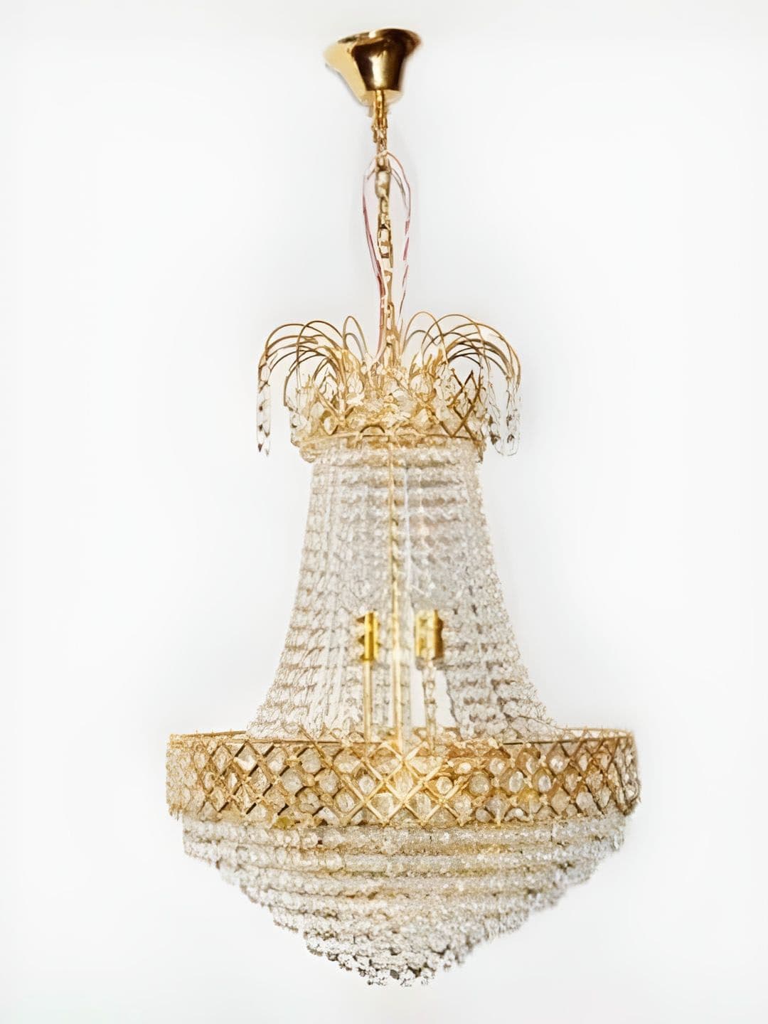 Prmoagen Beige & White Textured Ceiling Lamp - view 1