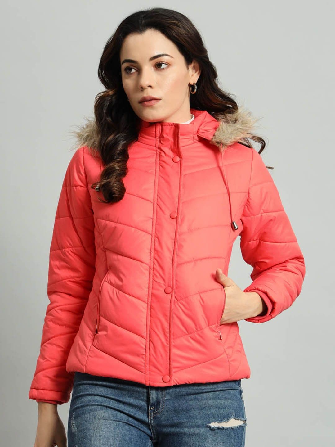 AR-FIT Women Polyester Water Resistant Puffer Jacket - view 1