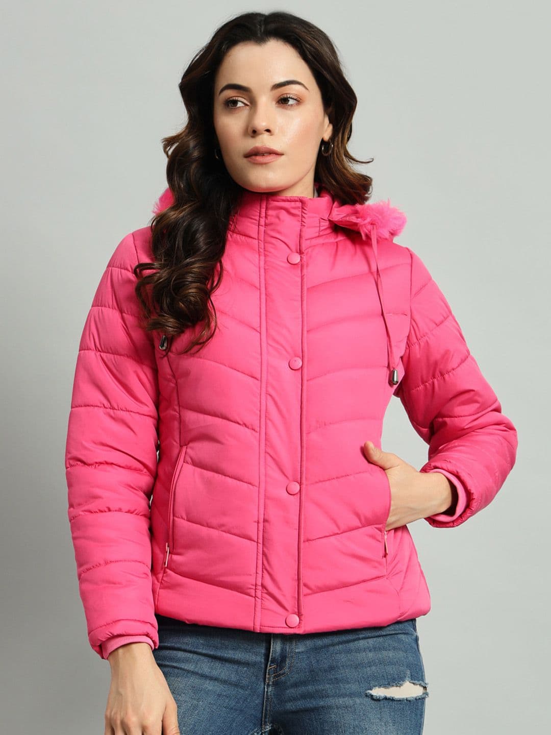 AR-FIT Women Camouflage Polyester Water Resistant Crop Padded Jacket - view 1