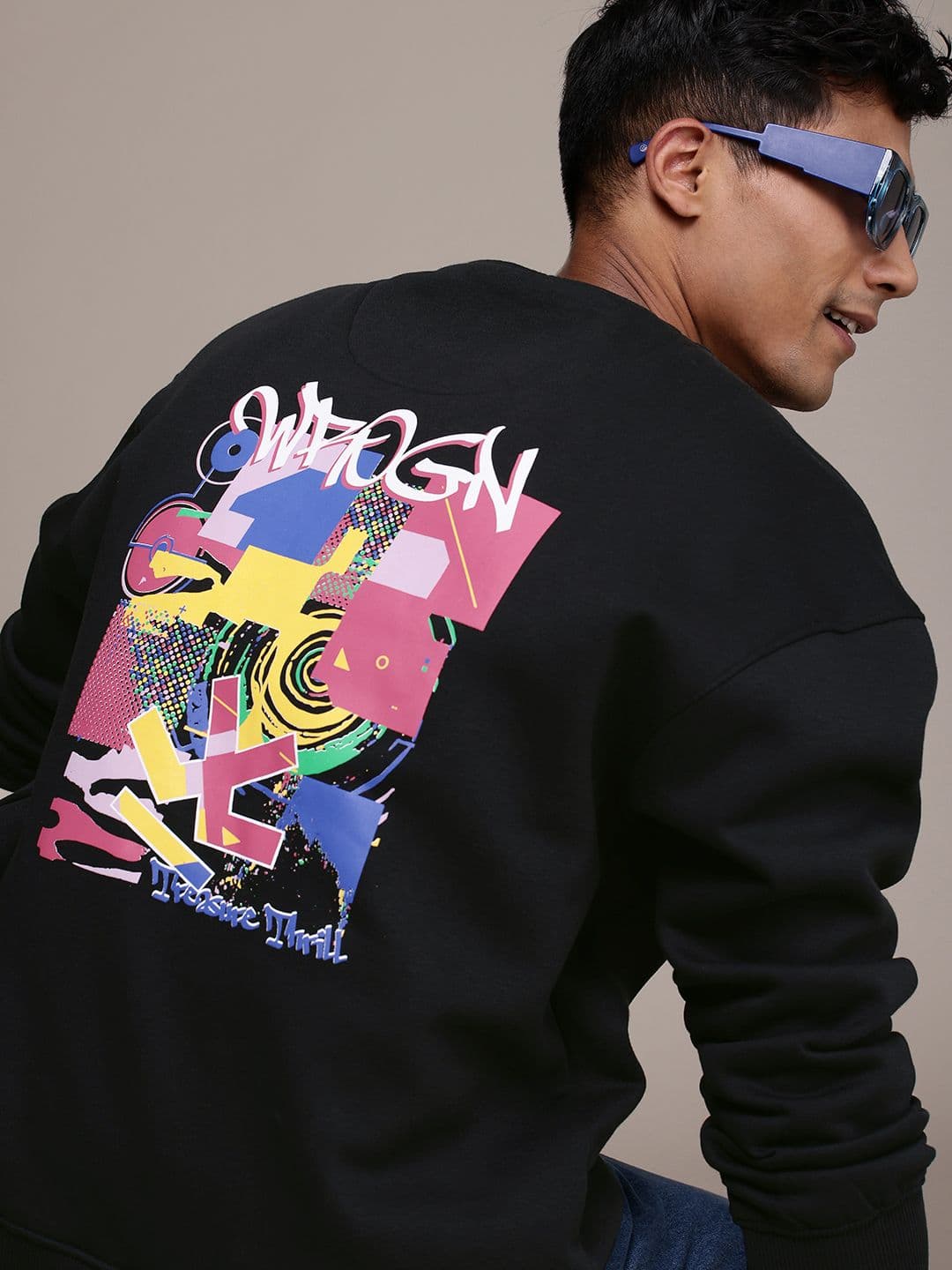 WROGN Graphic Printed Oversized Sweatshirt - view 1