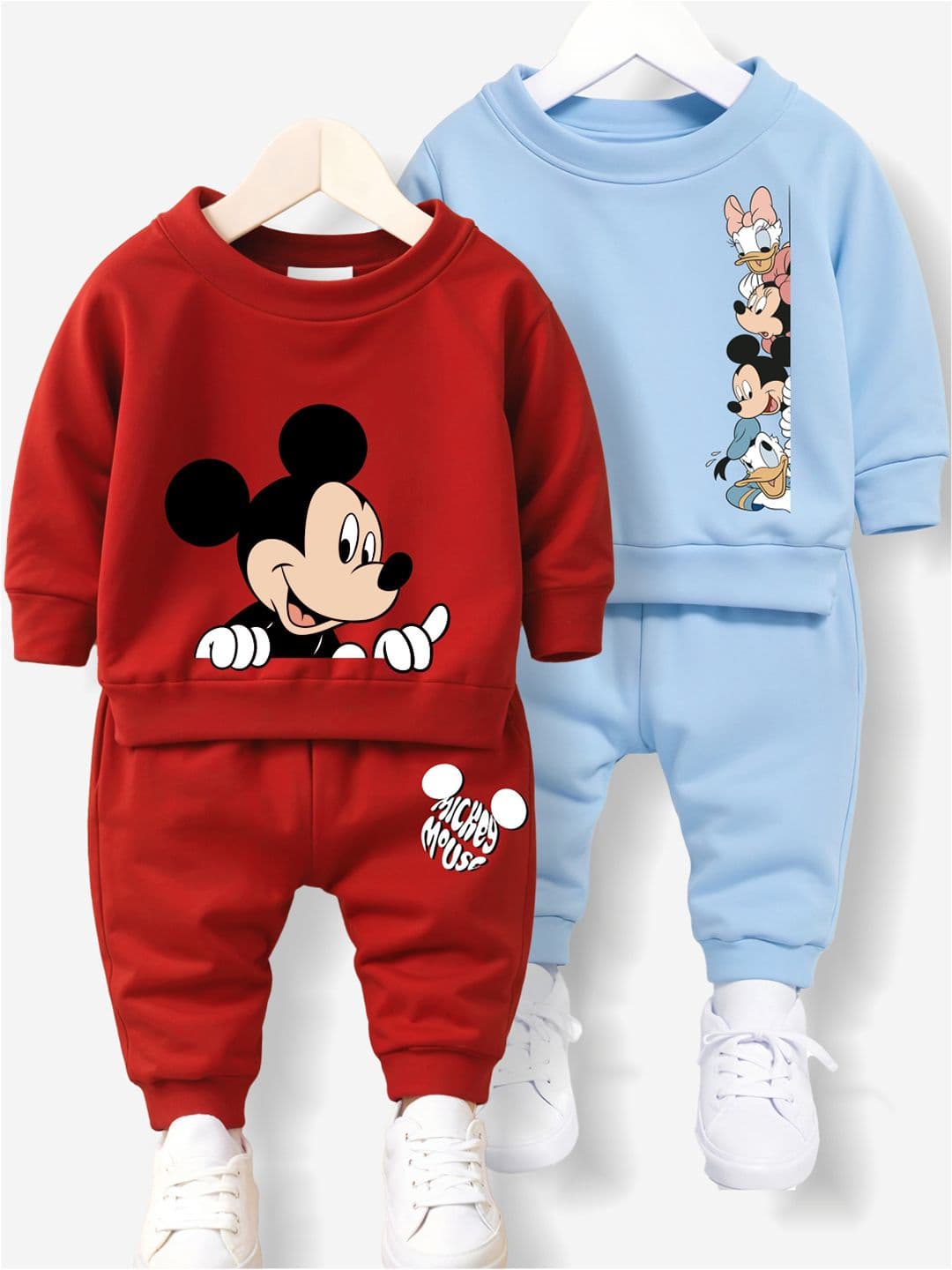 Minicult Kids Printed Round Neck Pack Of 2 Sweatshirt With Joggers - view 1