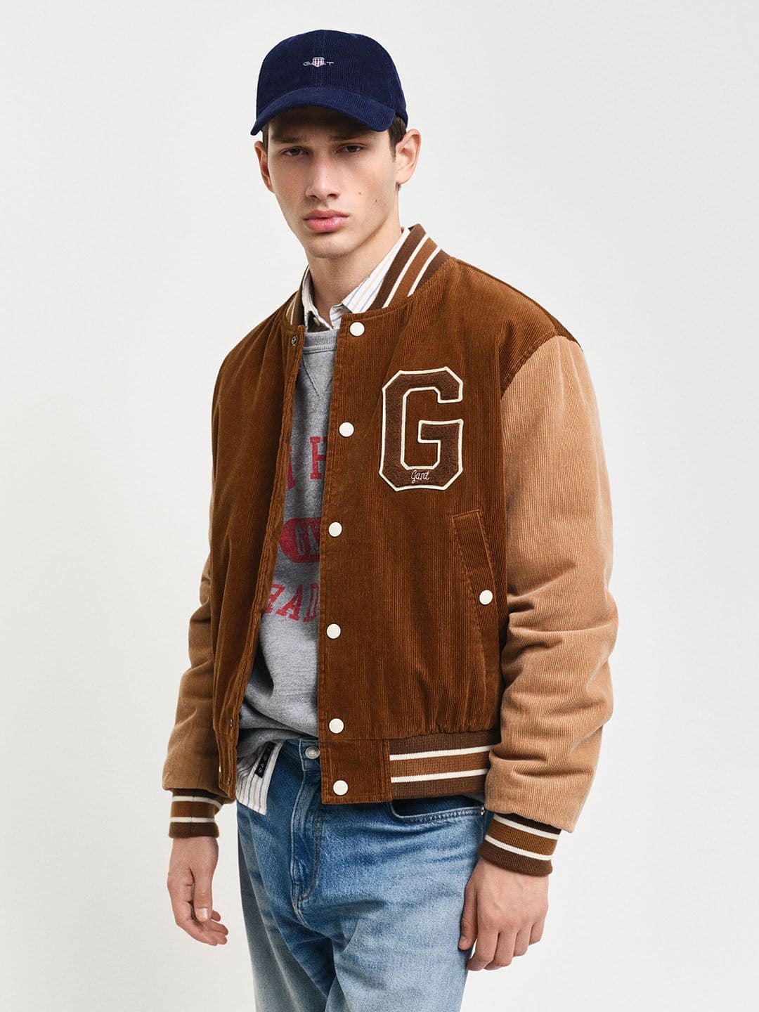 GANT Men Cotton Colourblocked Longline Bomber Jacket - view 1