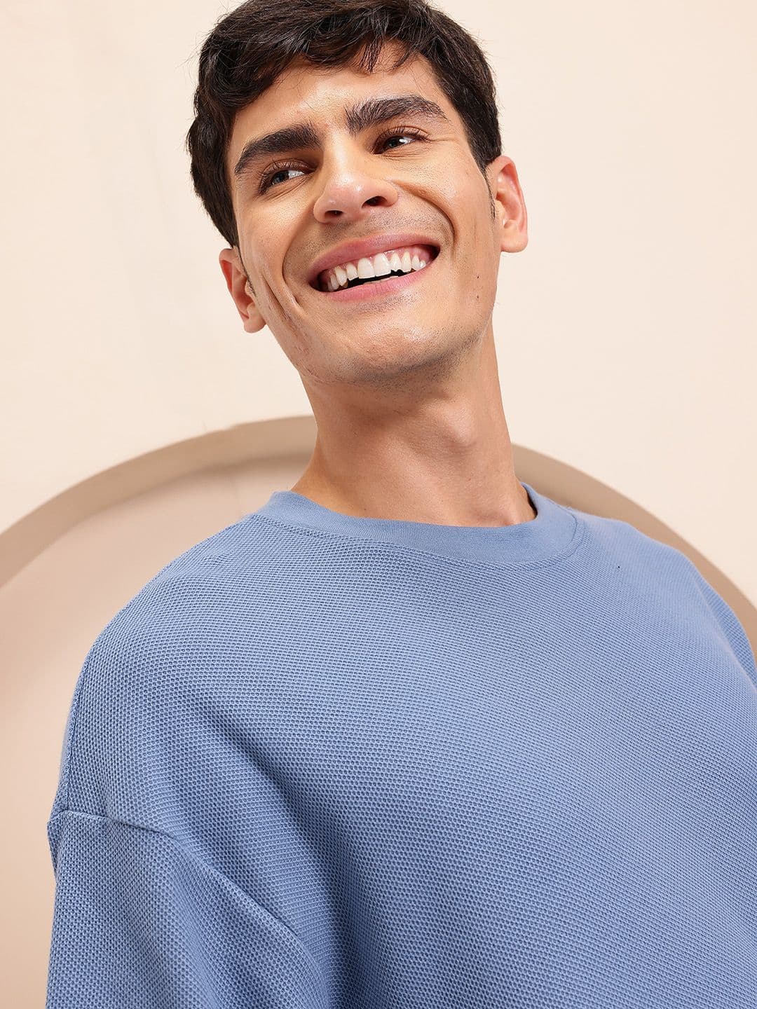 Mast & Harbour Textured Relaxed Fit T-shirt - view 1