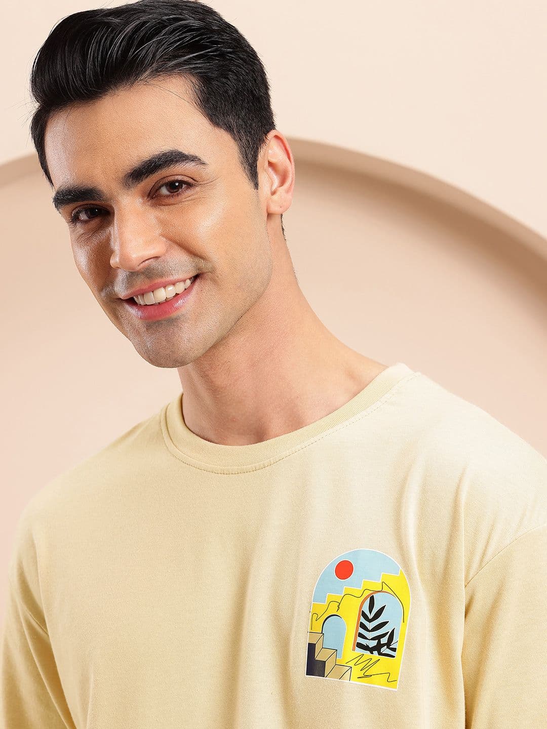 Mast & Harbour Men Printed Relaxed Fit T-shirt - view 1