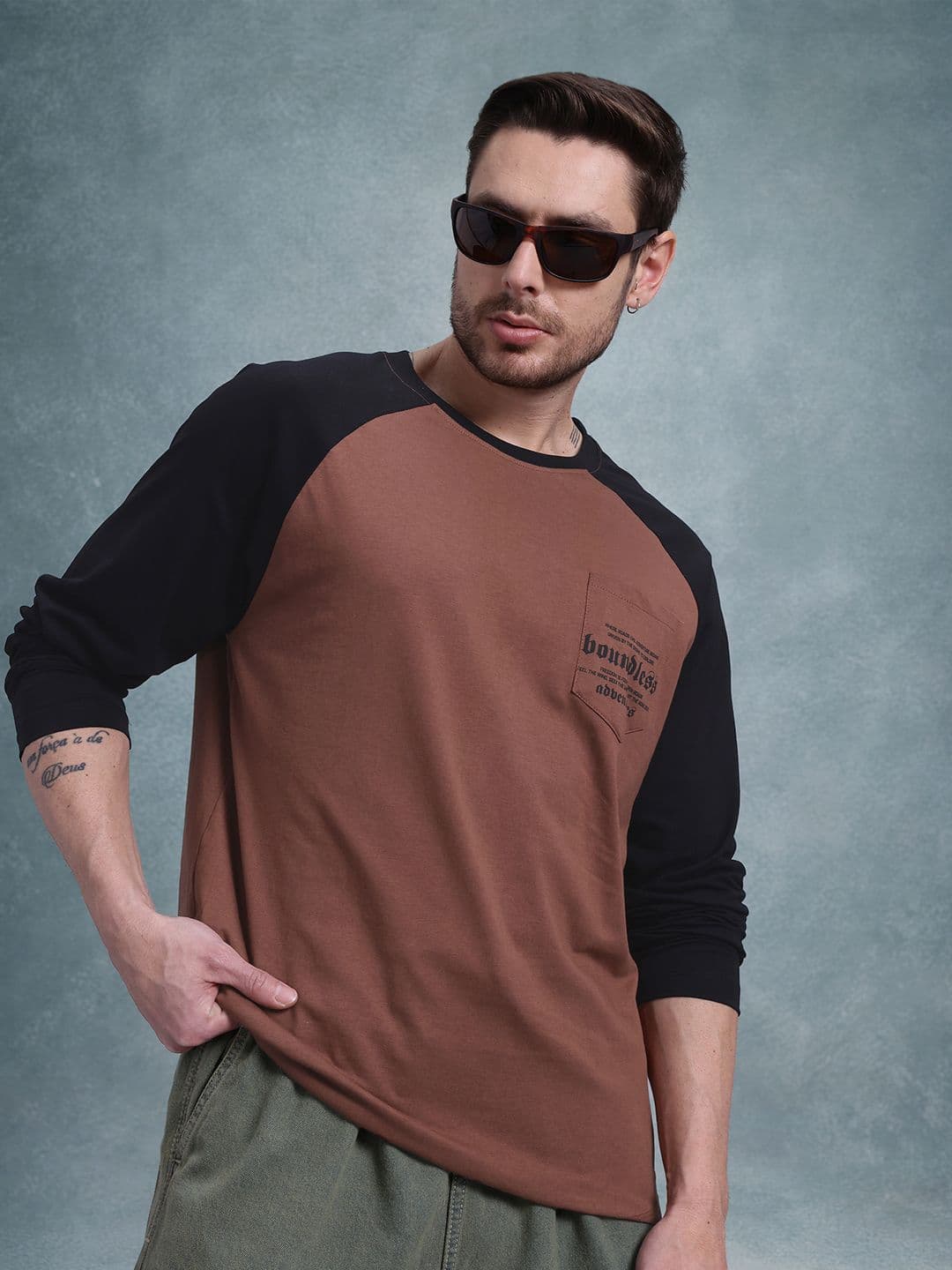 The Roadster Life Co. Men Pure Cotton Relaxed Fit T-shirt - view 1