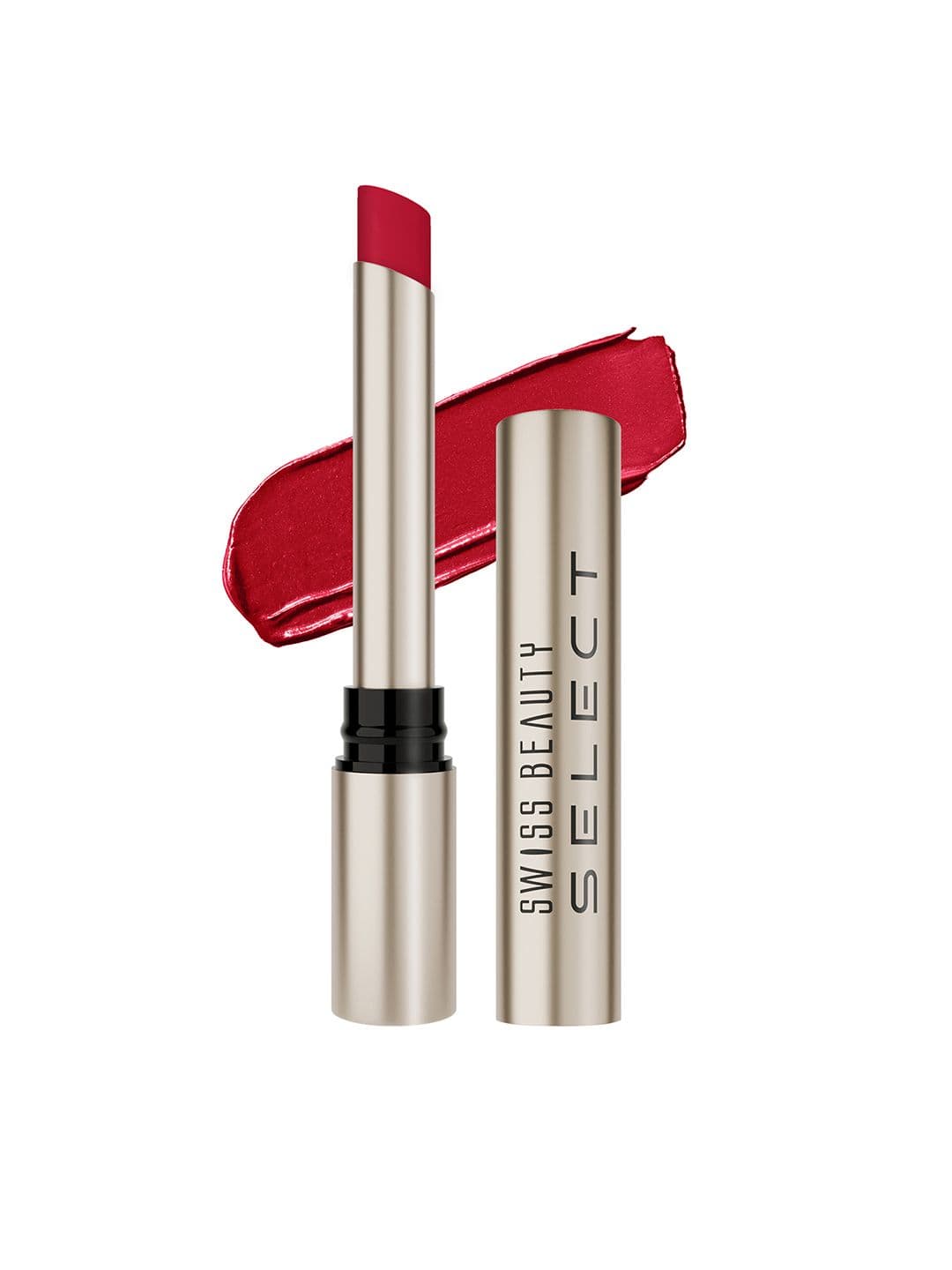 SWISS BEAUTY Select High On Shine Creamy Lipstick with Vitamin E - Scarlet Red - view 1