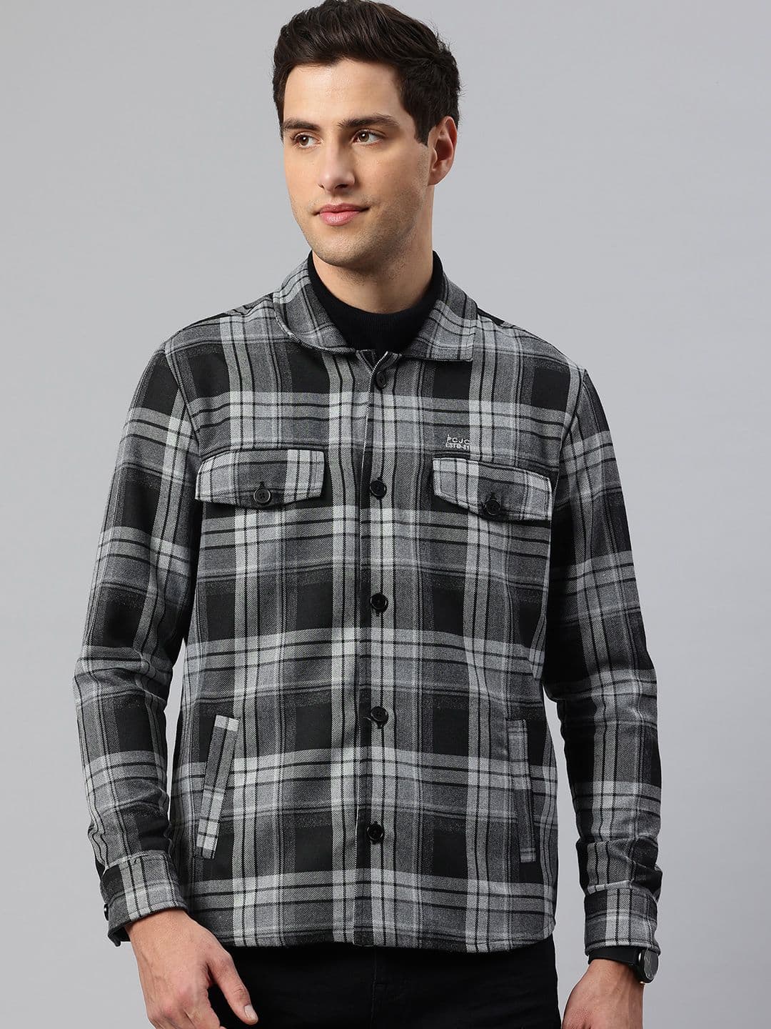 Pierre Carlo Men Checked Tailored Jacket - view 1
