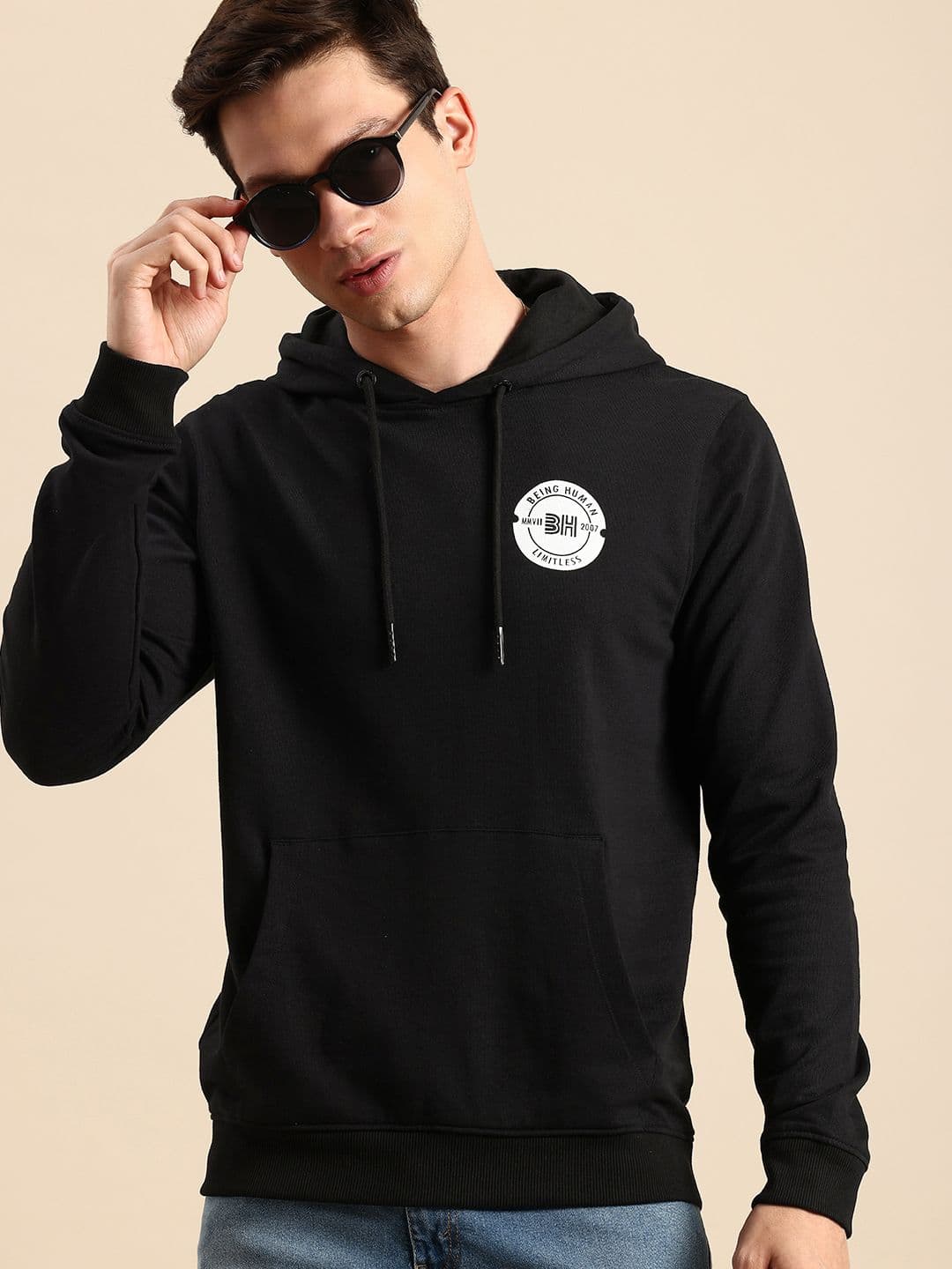 Being Human Hooded Pure Cotton Sweatshirt - view 1